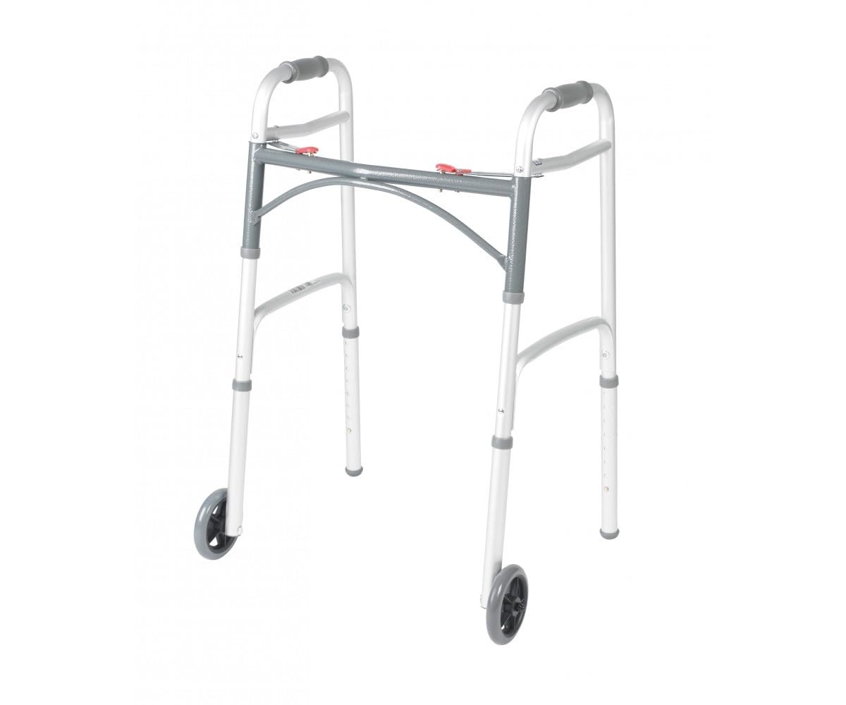 Drive Medical Deluxe Two Button Folding Walker with 5