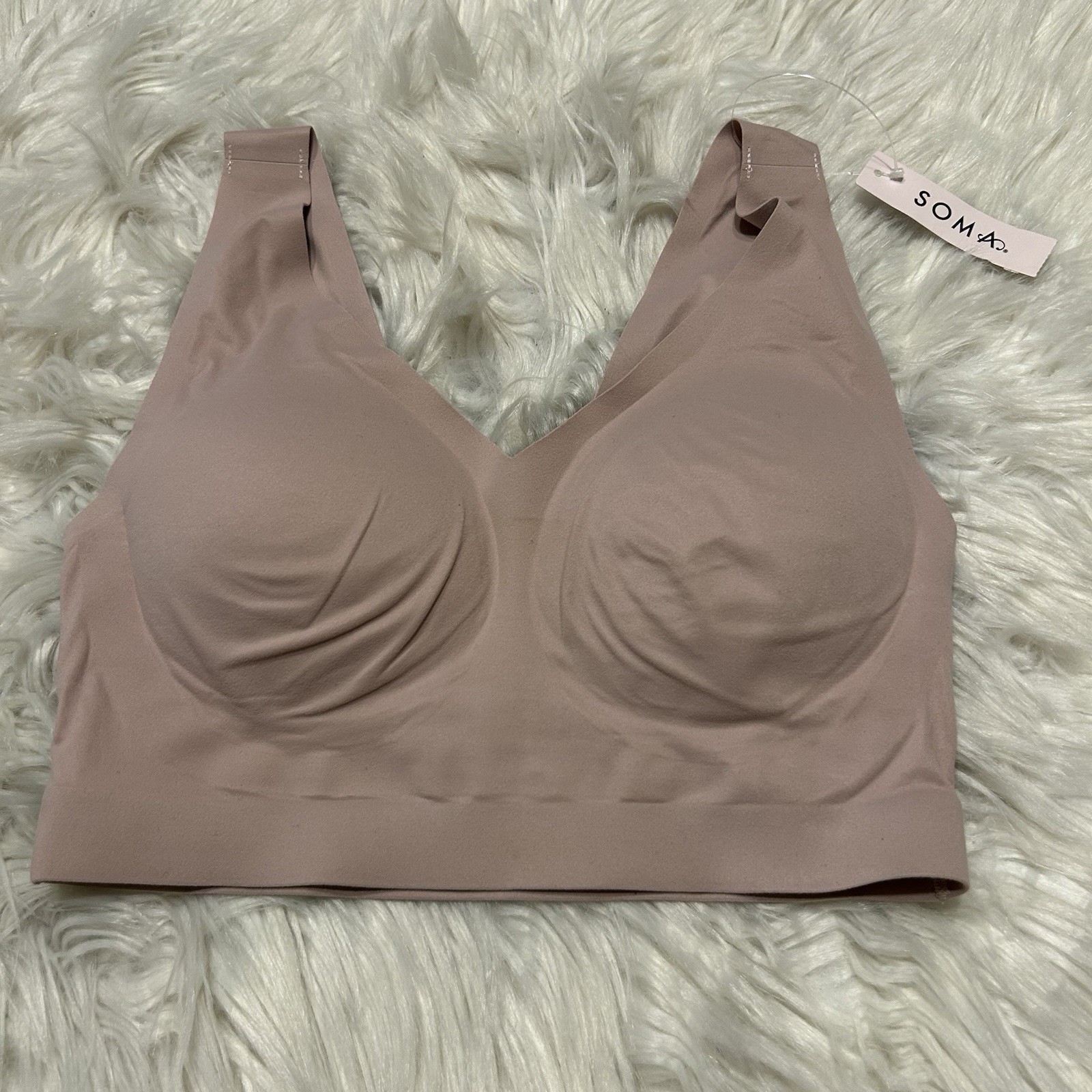 Soma Medium Bralette Adobe Rose Enbliss Wireless Pullover Removable Pads NEW Soma Medium Bralette Adobe Rose Enbliss Wireless Pullover Removable Pads NEW