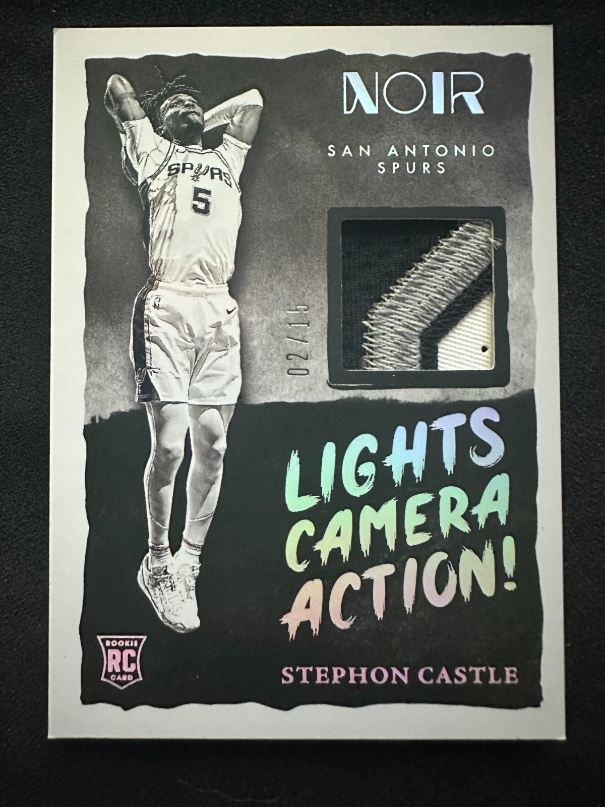 2024-2025 Stephon Castle rookie panini Noir Lights Camera Action SSP /15