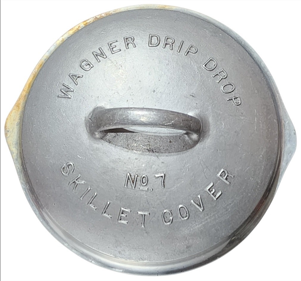 Vtg RARE Wagner Ware Cast Drip Drop Skillet Cover No 7 Lid C-507 1920s USA Vtg RARE Wagner Ware Cast Drip Drop Skillet Cover No 7 Lid C-507 1920s USA