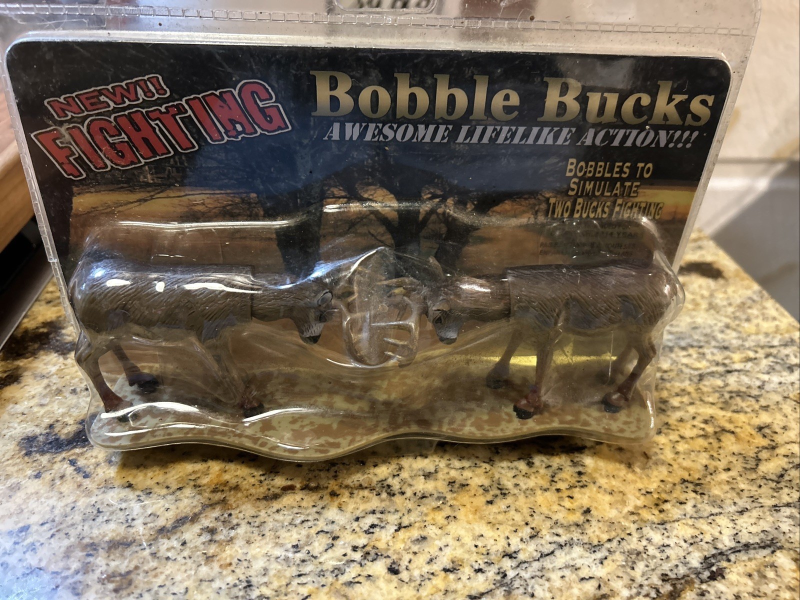 Bobble Bucks Deer Fighting Pair Awesome Lifelike Action VTG in package Bobble Bucks Deer Fighting Pair Awesome Lifelike Action VTG in package