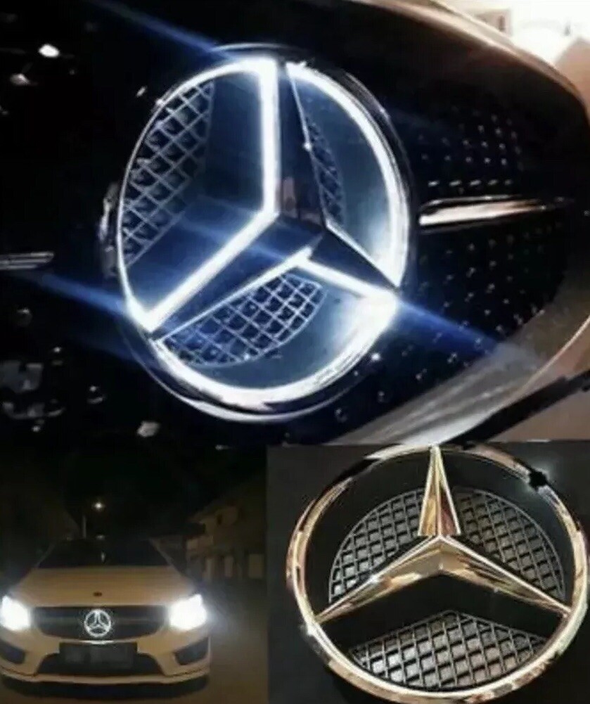2015-2019 Mercedes Benz Front Star LED Emblems White Light Deep Dish GLC GLE GLS 2015-2019 Mercedes Benz Front Star LED Emblems White Light Deep Dish GLC GLE GLS