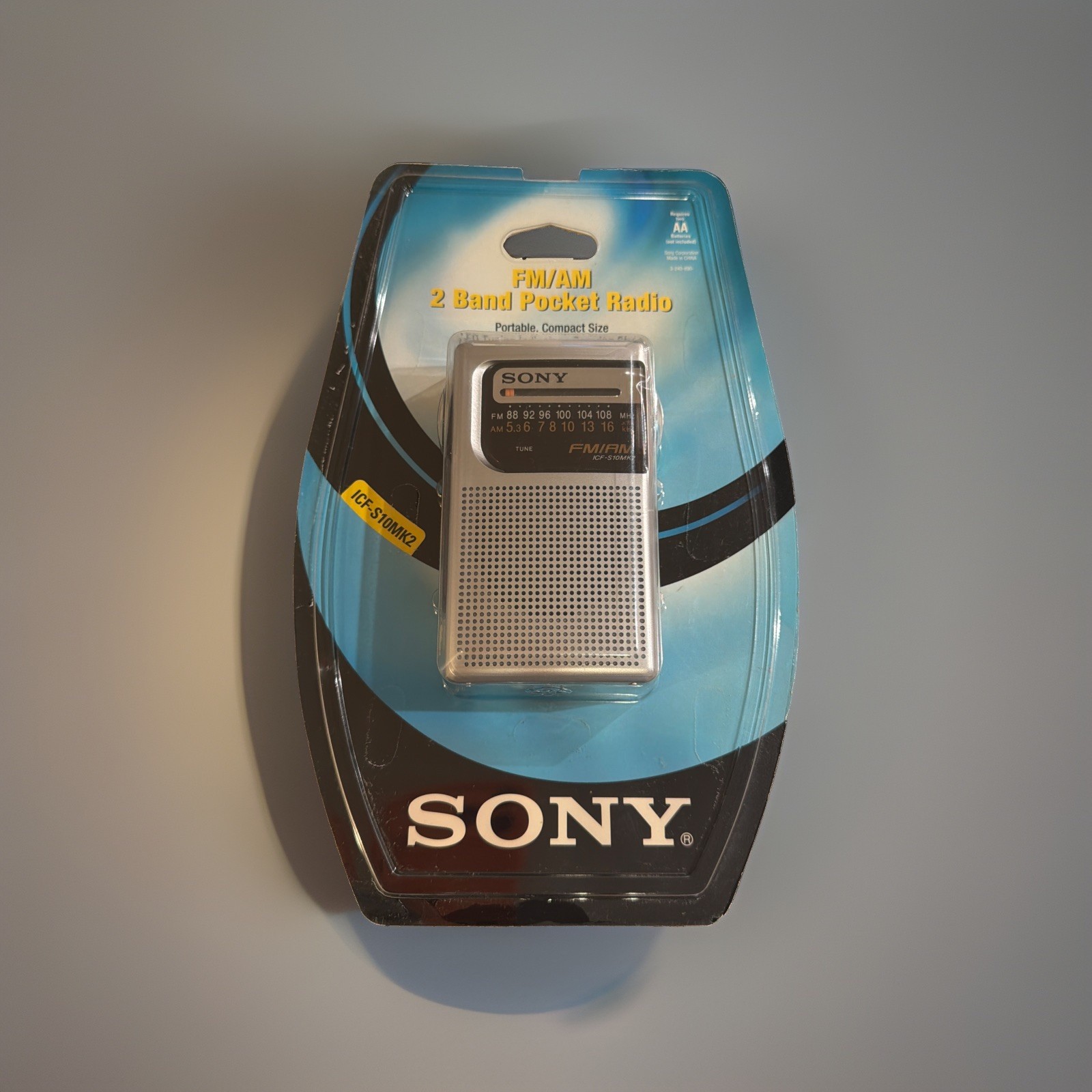 Vintage Sony ICF-S10MK2 AM/FM Radio 2 Band Pocket Handheld NOS 1996 READ