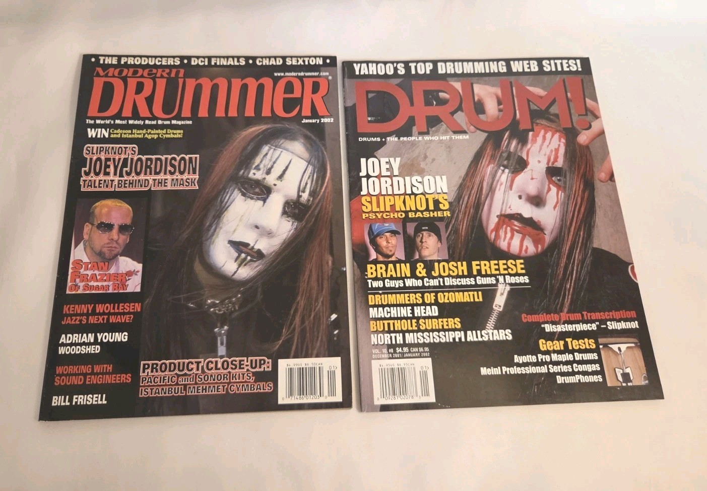 SLIPKNOT Joey Jordison Modern Drummer & Drum Magazine Lot VERY RARE Hard To Find