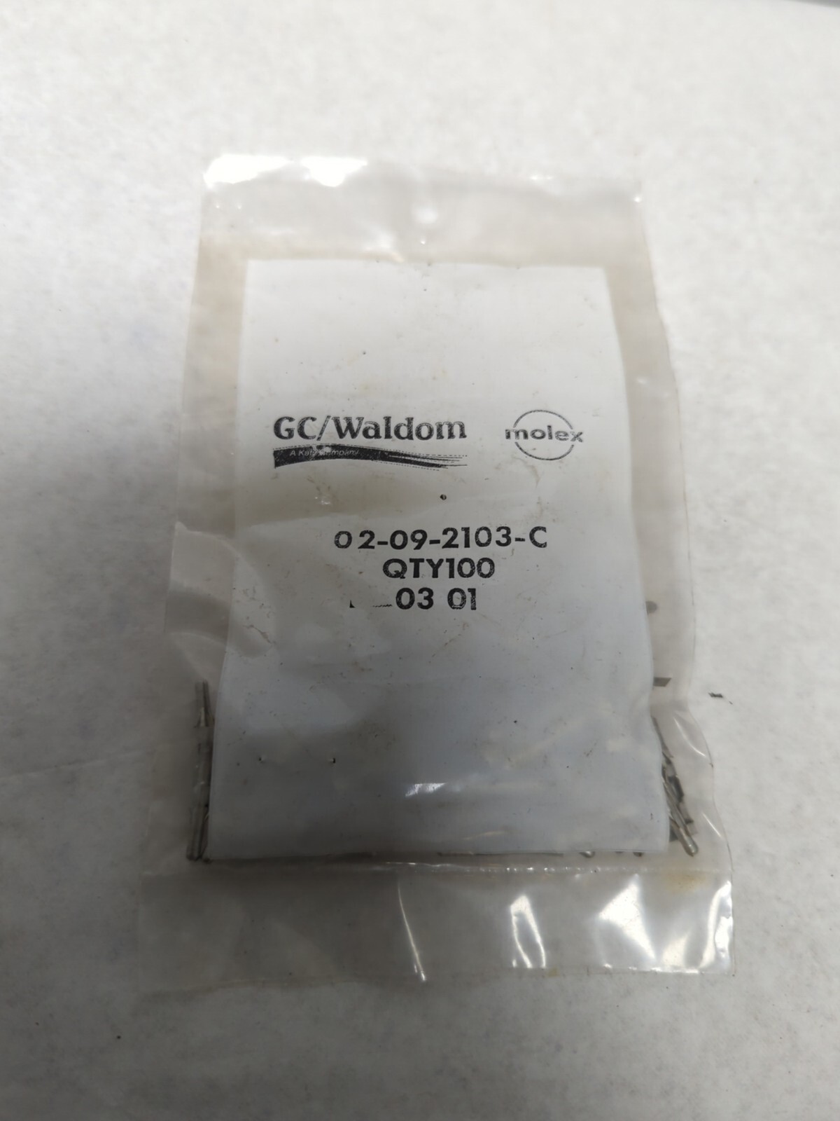 GC/WALDOM MOLEX,02-09-2103-C,CRIMP CBL CONNECTOR CONYACT MOUNT  100 PCS NOS