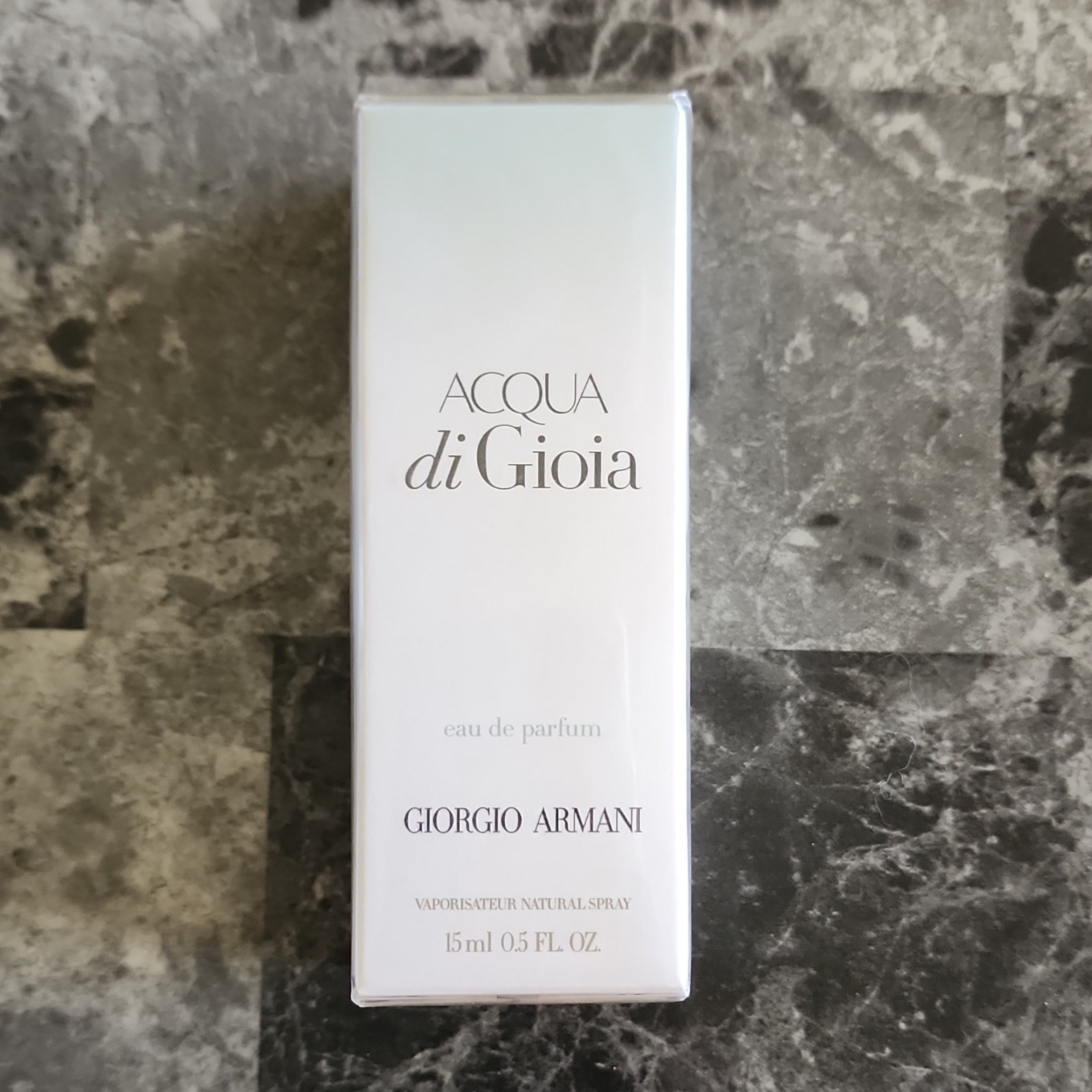 Giorgio Armani Acqua di Gioia Eau de Parfum Spray Travel Size, new & sealed box. Giorgio Armani Acqua di Gioia Eau de Parfum Spray Travel Size, new & sealed box.