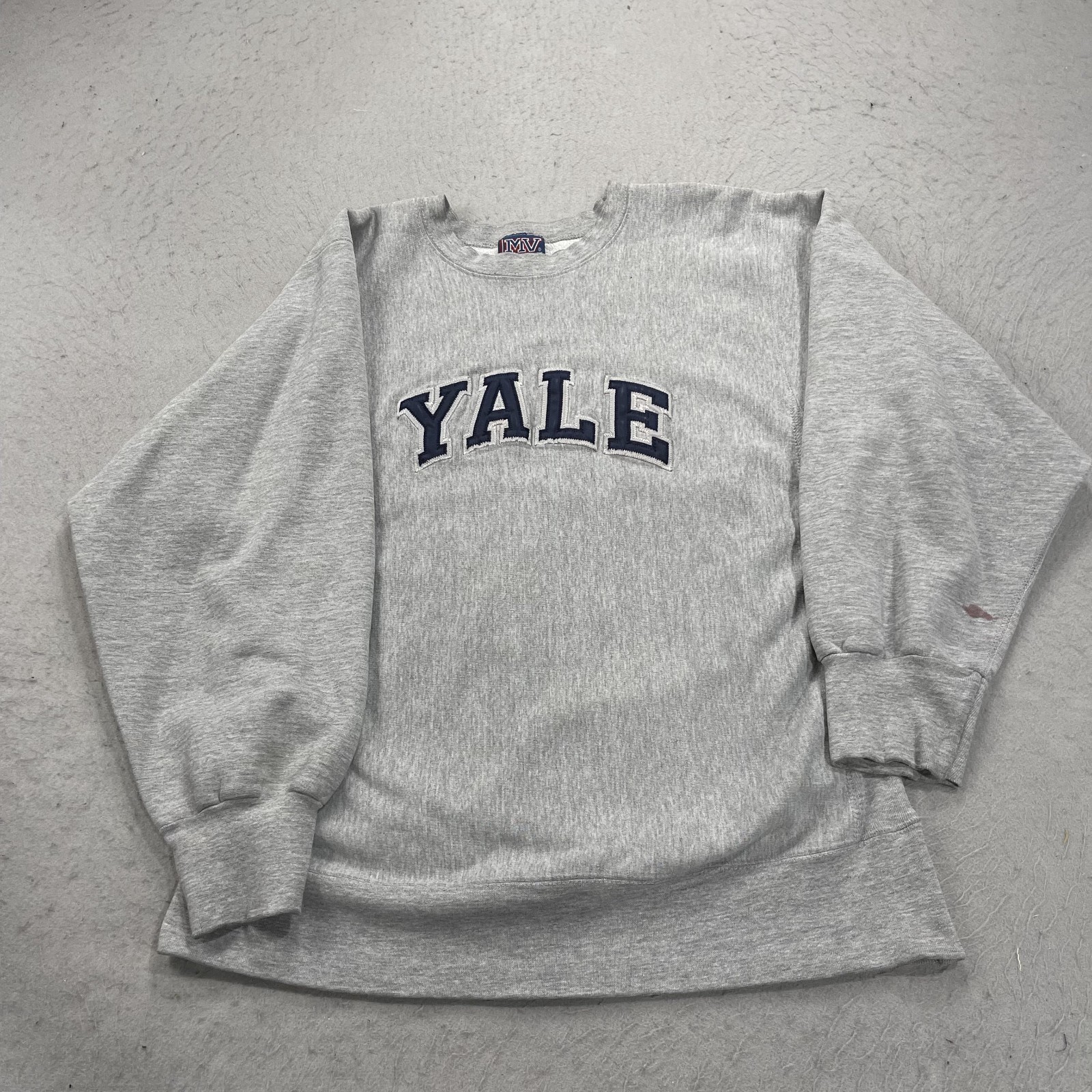 VINTAGE Yale Bulldogs Sweatshirt Mens Medium Gray Weave Crewneck Ivy NCAA 90s
