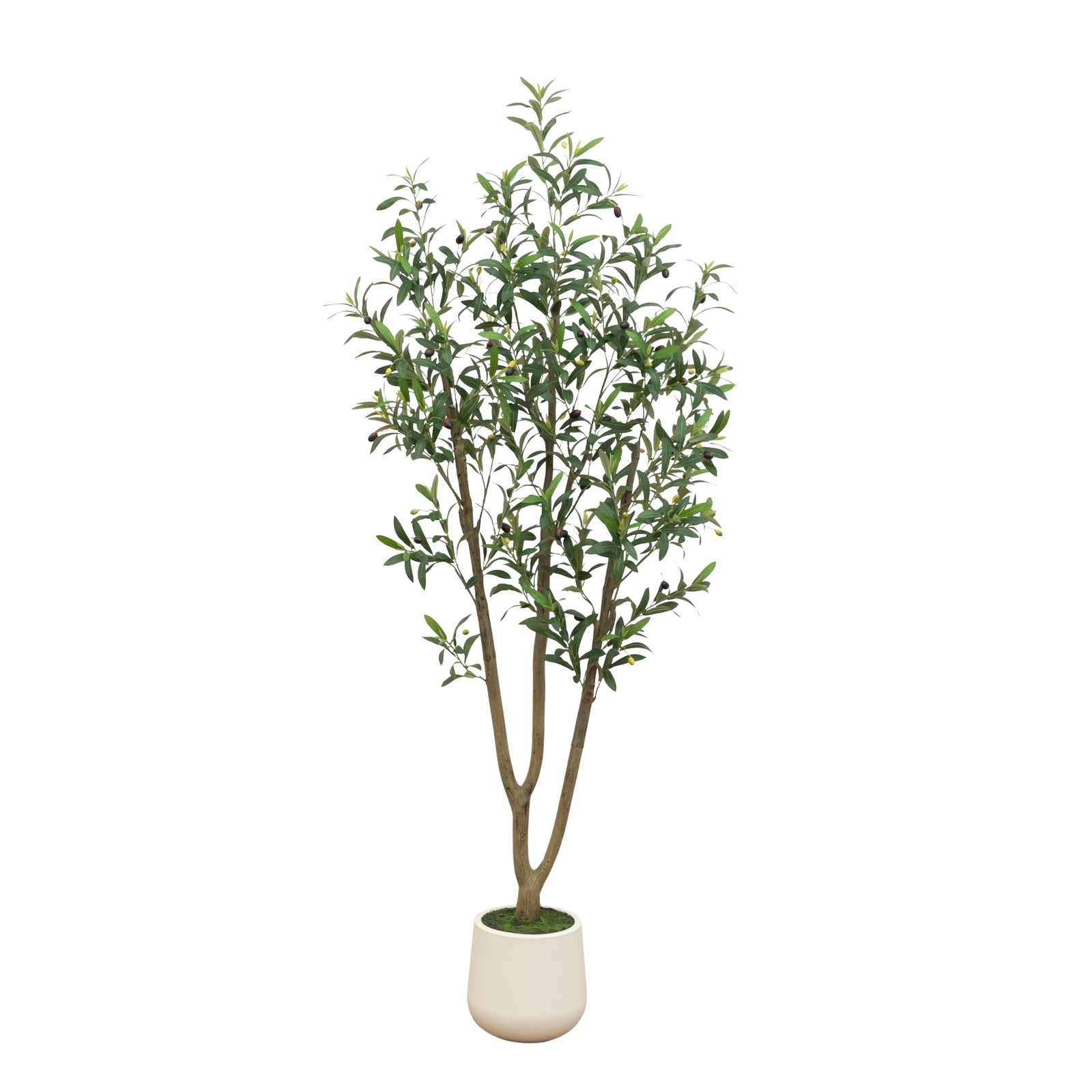 Nearly Natural 6-ft Artificial Olive Tree in White Decorative Planter Nearly Natural 6-ft Artificial Olive Tree in White Decorative Planter