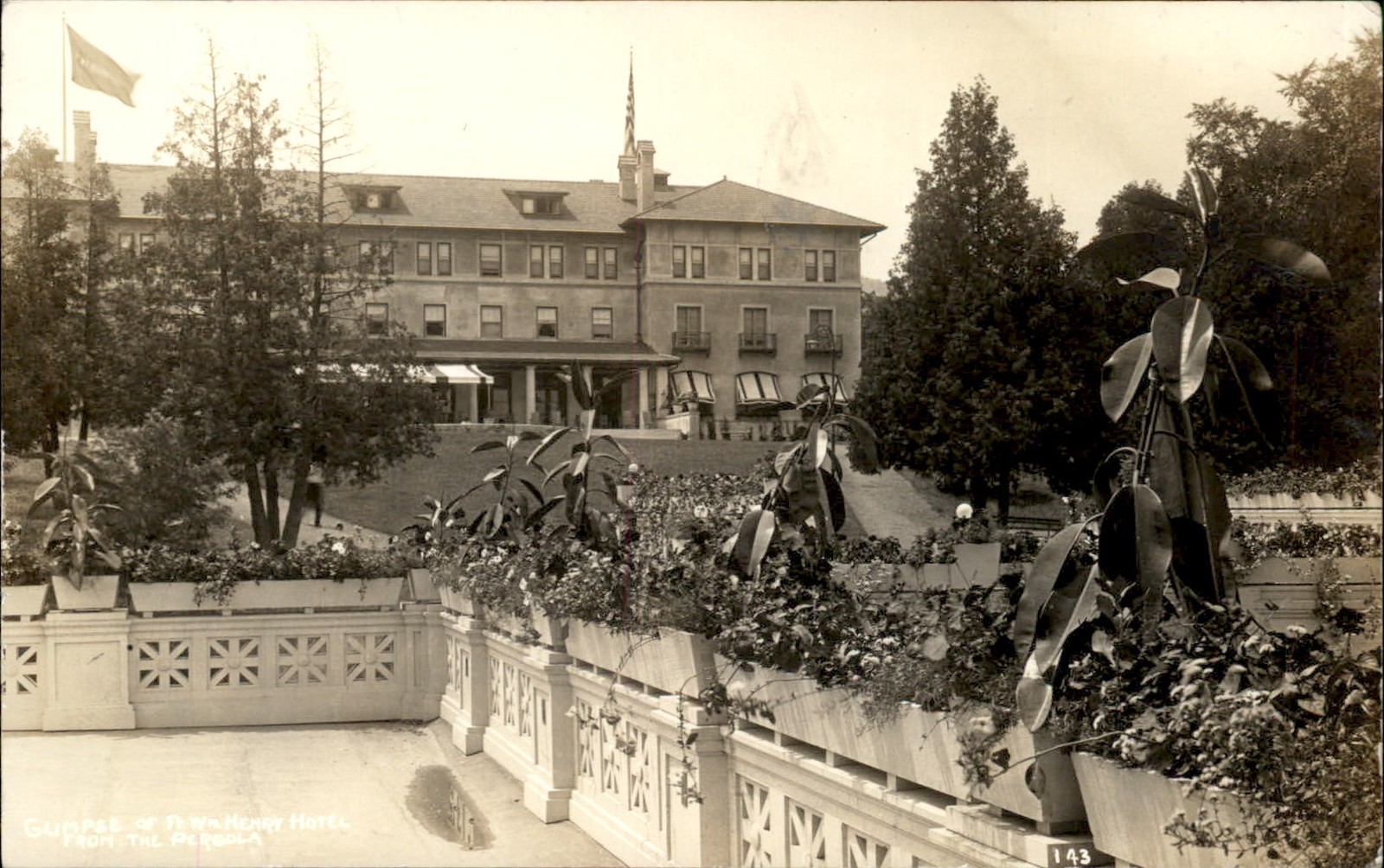 Lake George NY Hotel J. S. Wooley c1910s Real Photo Vintage Postcard Lake George NY Hotel J. S. Wooley c1910s Real Photo Vintage Postcard