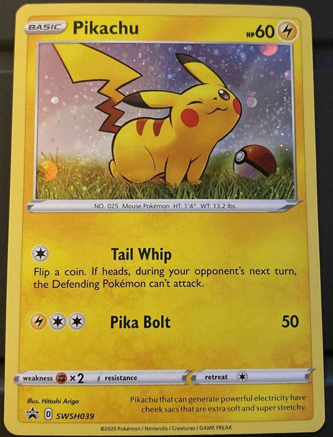 GALAXY HOLO Pikachu SWSH039 Pokemon Black Star Promo Holographic Foil Rare - LP GALAXY HOLO Pikachu SWSH039 Pokemon Black Star Promo Holographic Foil Rare - LP