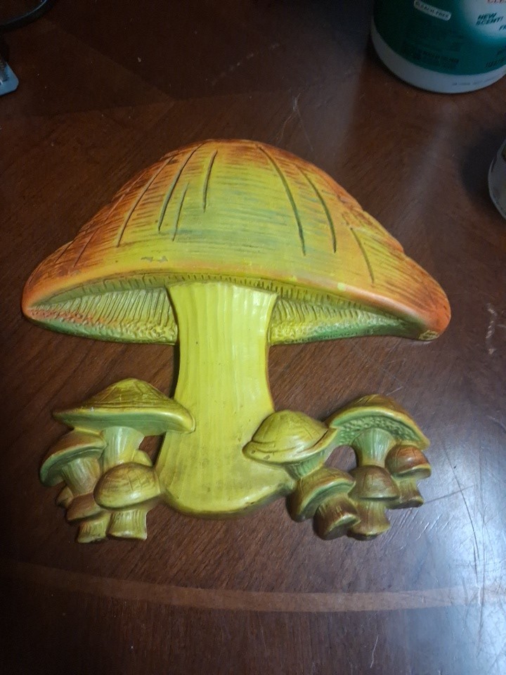 Vintage 1970s 70s Mushroom Ceramic Wall Plaque Hippie Boho Universal Stat Corp Vintage 1970s 70s Mushroom Ceramic Wall Plaque Hippie Boho Universal Stat Corp