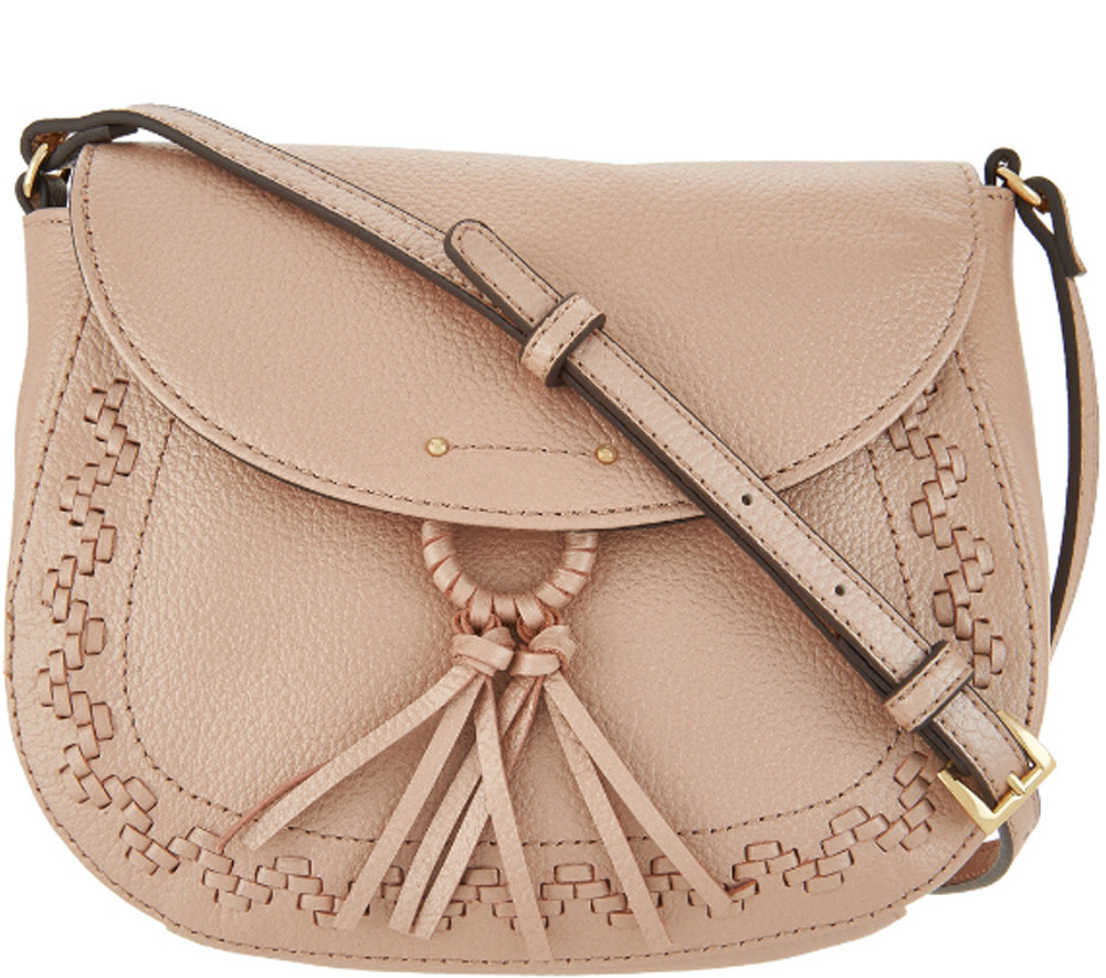 NWT Tignanello Lillie Saddle Cross Body W/RFID Protection, Metallic Rose