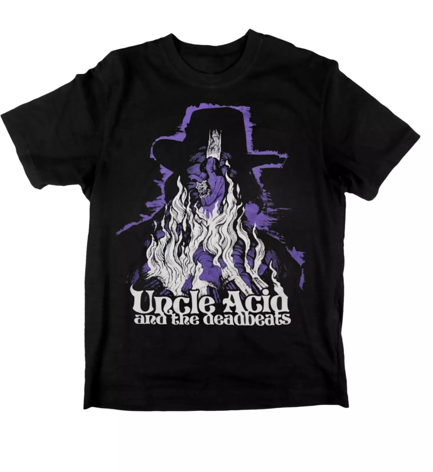 Vtg Uncle Acid And The Deadbeats Band S-5XL Cotton Black Unisex Shirt Vtg Uncle Acid And The Deadbeats Band S-5XL Cotton Black Unisex Shirt