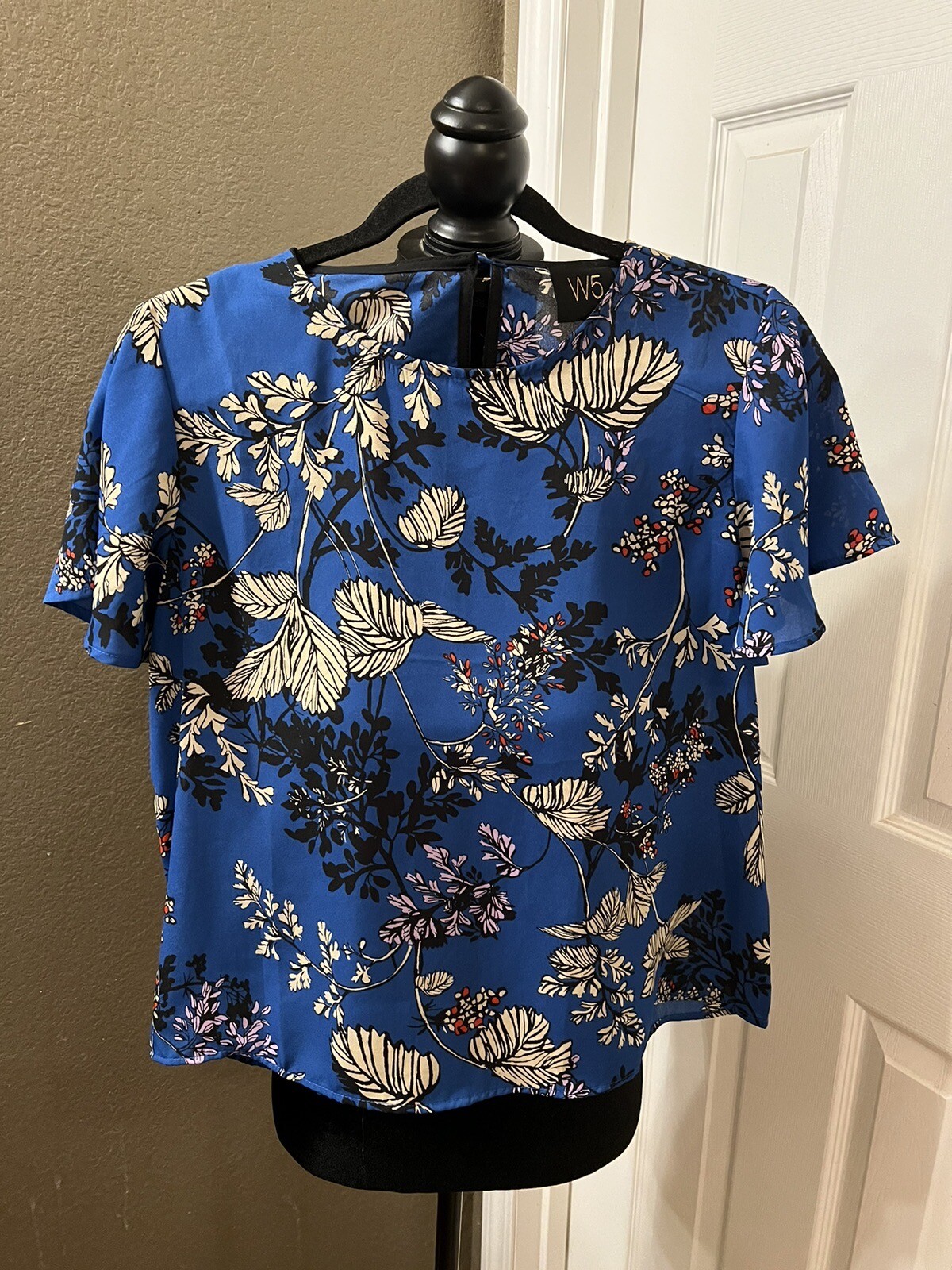 Anthropologie W5 Small Blue Sheer Top