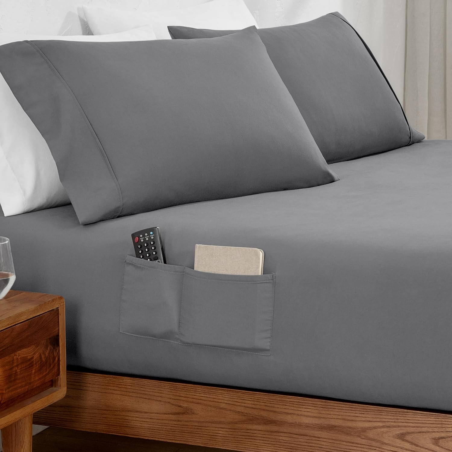 Fitted Bottom Sheet Twin Extra Long - Storage Pocket - Premium 1800 Fitted Bottom Sheet Twin Extra Long - Storage Pocket - Premium 1800