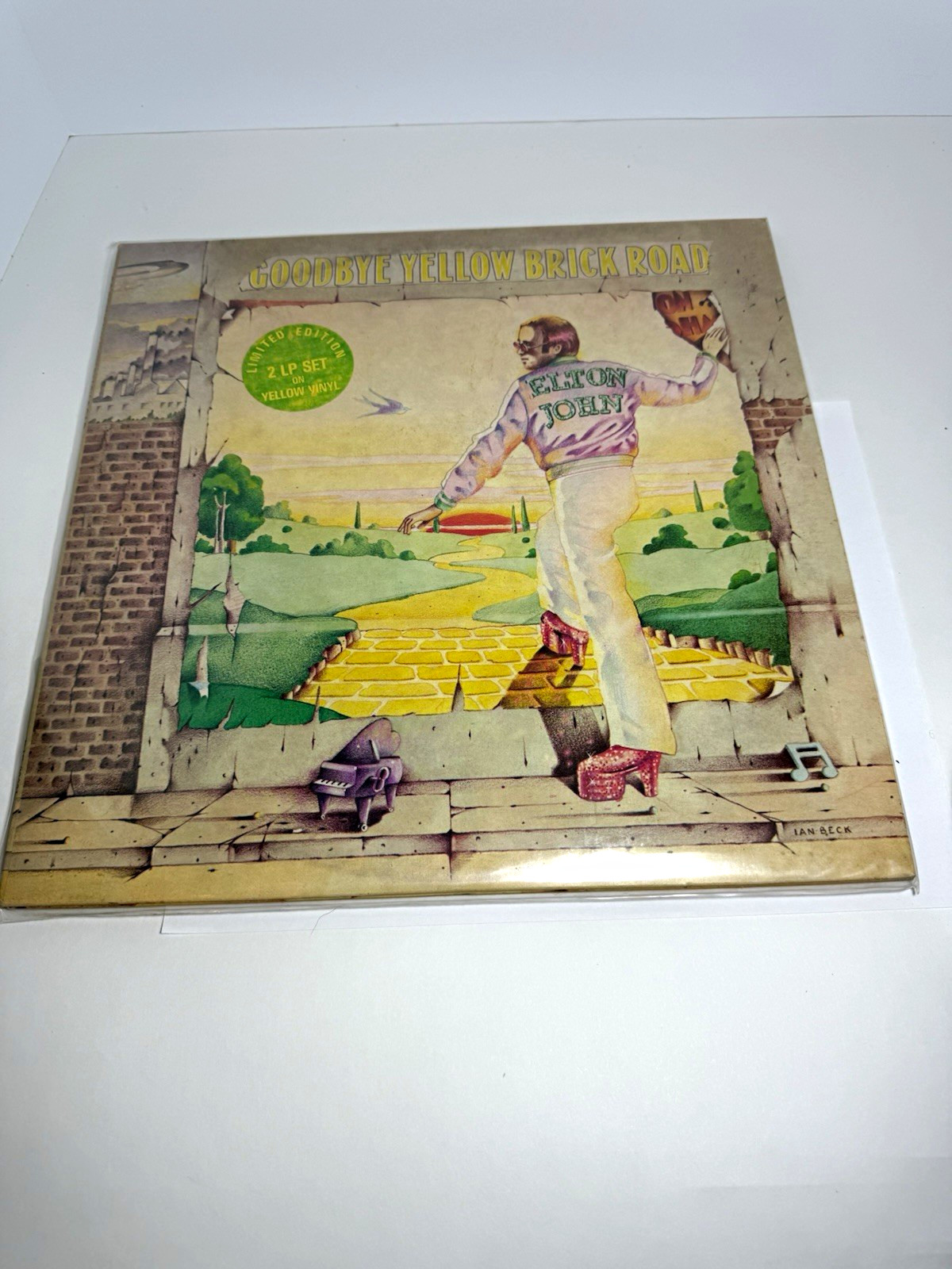 ELTON JOHN Goodbye Yellow Brick Road 1978 UK Yellow Vinyl 2LP DJE 29001 TriFold