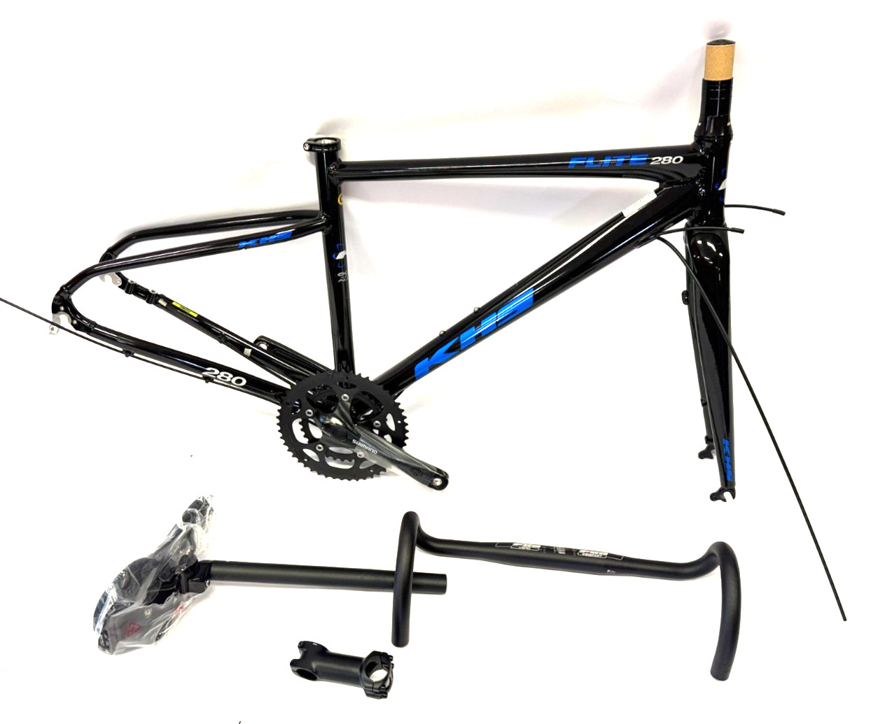 KHS Flight 280 XS 49cm Road Bike Alloy Frame / Carbon Fork, Crank + Extras New KHS Flight 280 XS 49cm Road Bike Alloy Frame / Carbon Fork, Crank + Extras New
