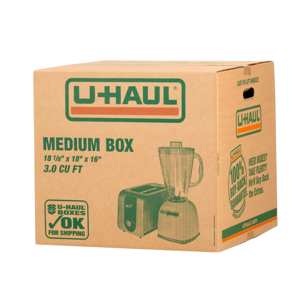 U-Haul Medium Moving Box 18 x 18 x 16 Inch - Packing & Shipping Box U-Haul Medium Moving Box 18 x 18 x 16 Inch - Packing & Shipping Box