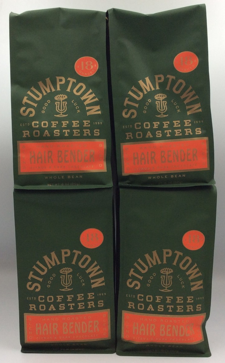 Stumptown Hair Bender Whole Bean Coffee, 18 oz Bags, 4 Bags, NOV/2026
