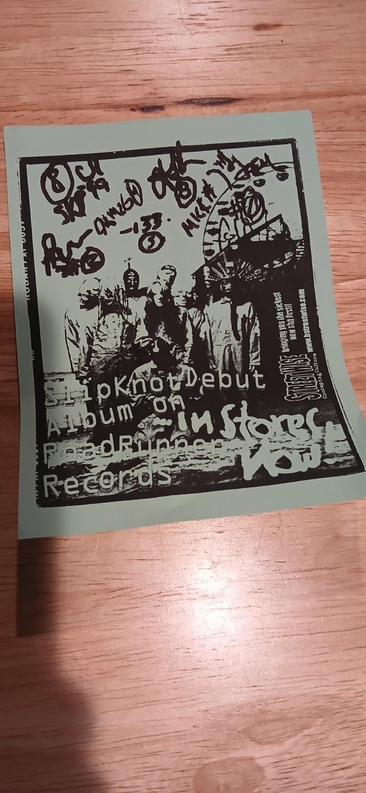 Slipknot SIGNED self-titled flyer. Slipknot SIGNED self-titled flyer.
