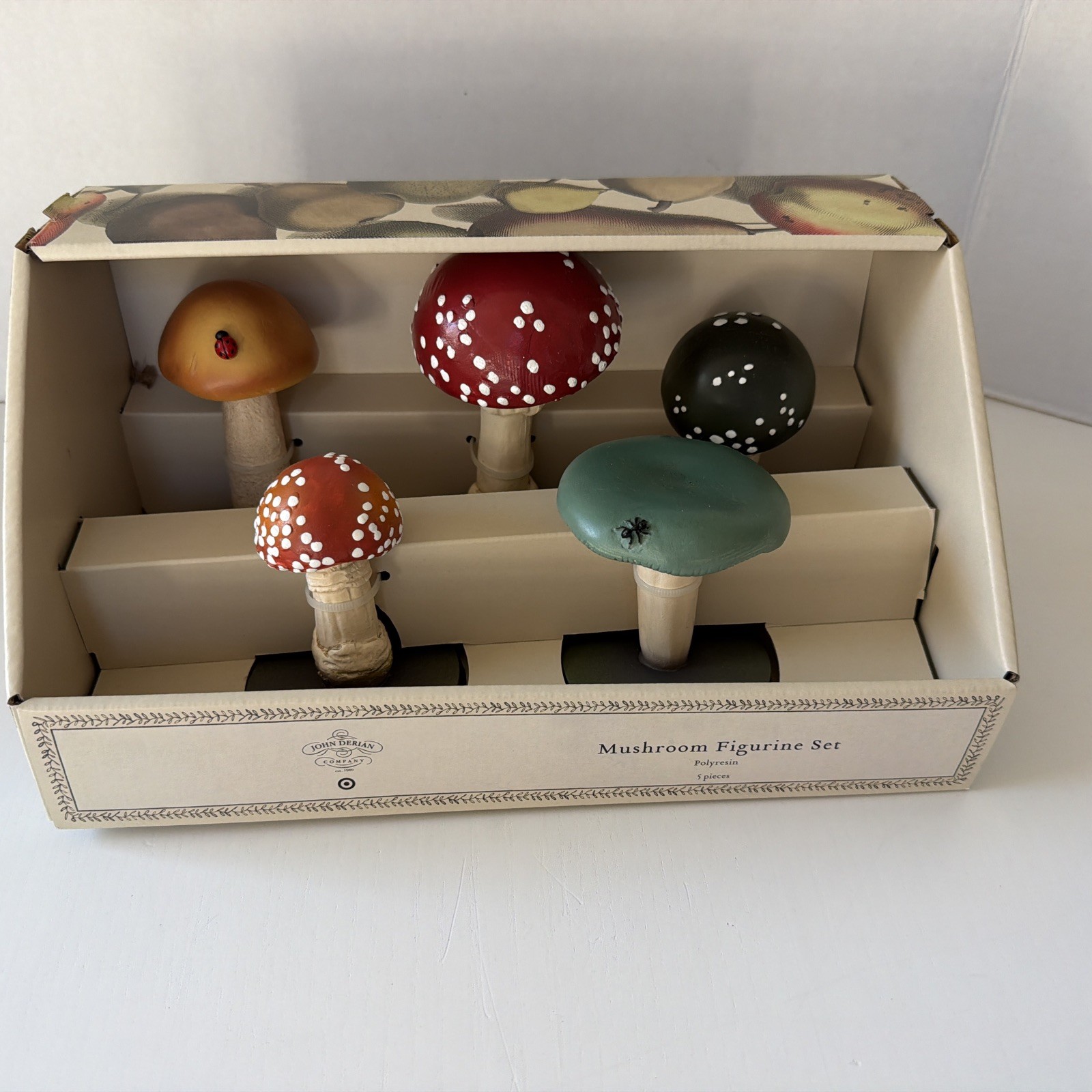 John Derian for Target 5pc Mushroom Decorative Figures Harvest Thanksgiving Fall John Derian for Target 5pc Mushroom Decorative Figures Harvest Thanksgiving Fall