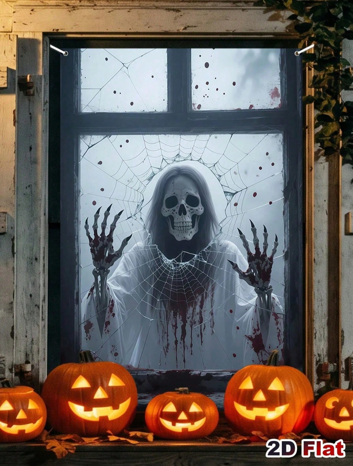 1pc Halloween Curtains Door Banners Halloween Party Decoration