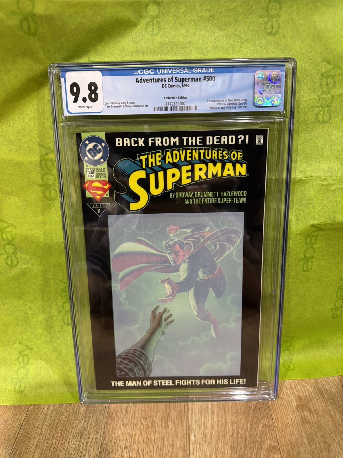 Adventures of Superman #500 CGC 9.8 1993 1st App Steel & Superboy Kon-El KEY Adventures of Superman #500 CGC 9.8 1993 1st App Steel & Superboy Kon-El KEY