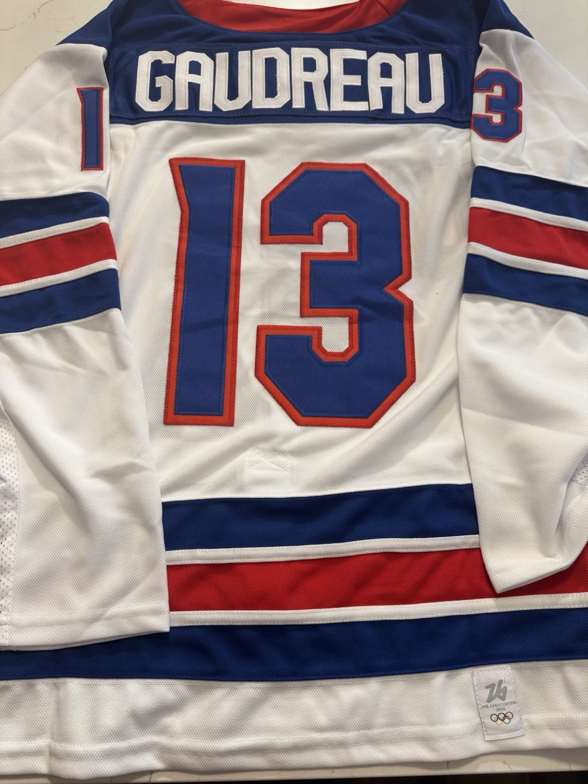Johnny Gaudreau #13 Team USA Stitched Hockey Jersey Olympic - ALL SIZES