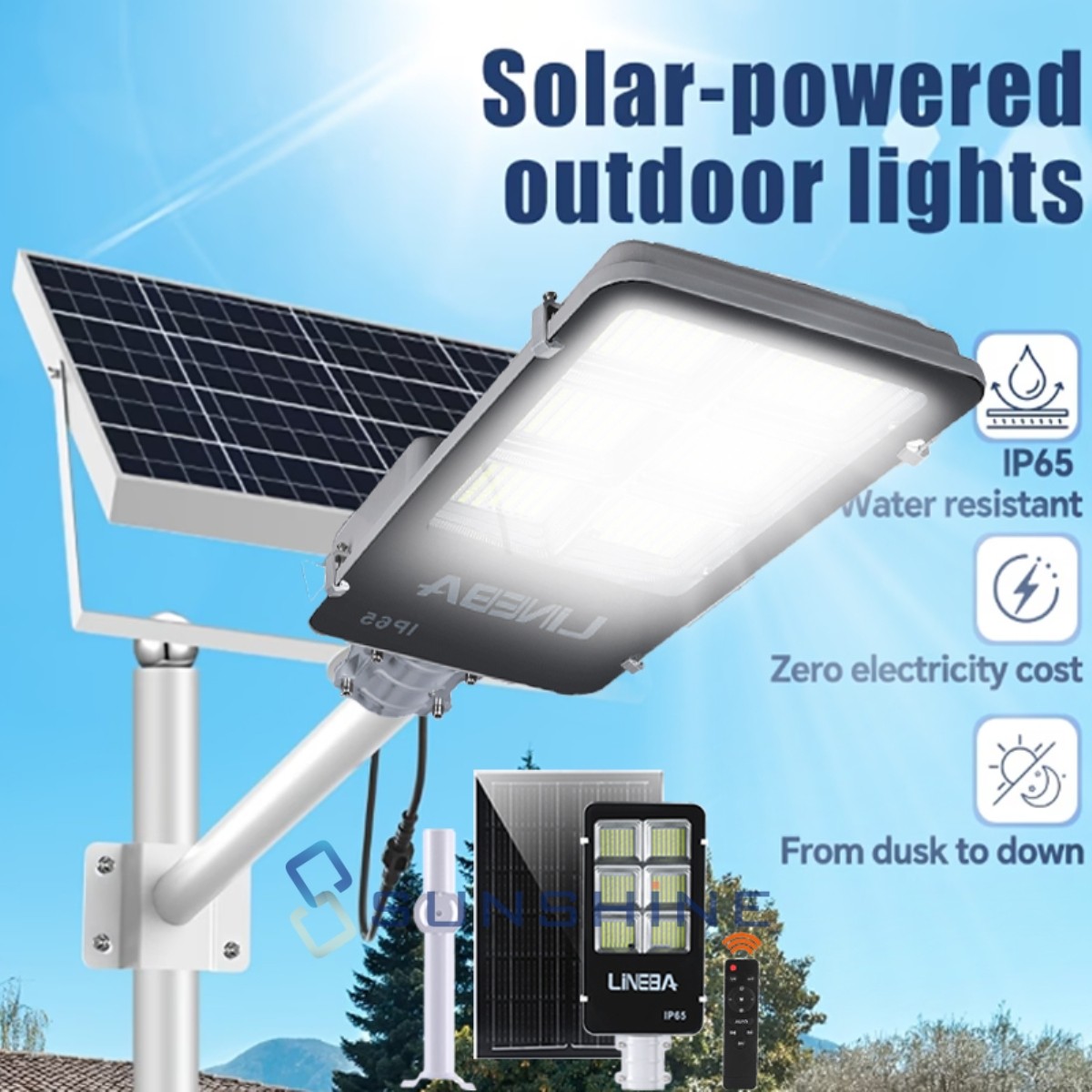 9000W Aluminium Commercial Solar Street Lights Outdoor Dusk to Dawn Super Bright 9000W Aluminium Commercial Solar Street Lights Outdoor Dusk to Dawn Super Bright