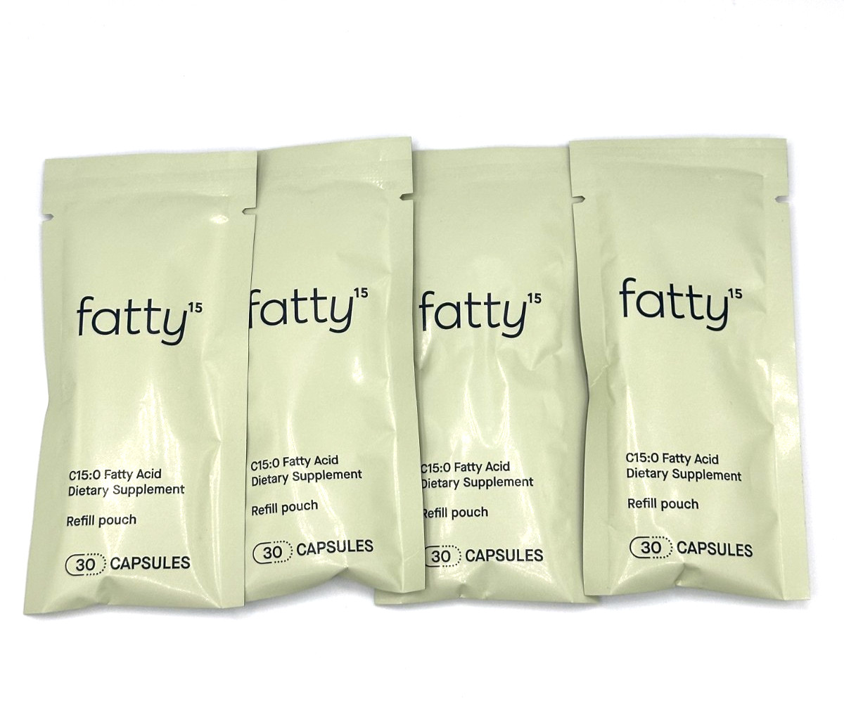 Lot/4 Fatty15 Fatty Acid Dietary Supplement Refill Pouch  Expire 06/29