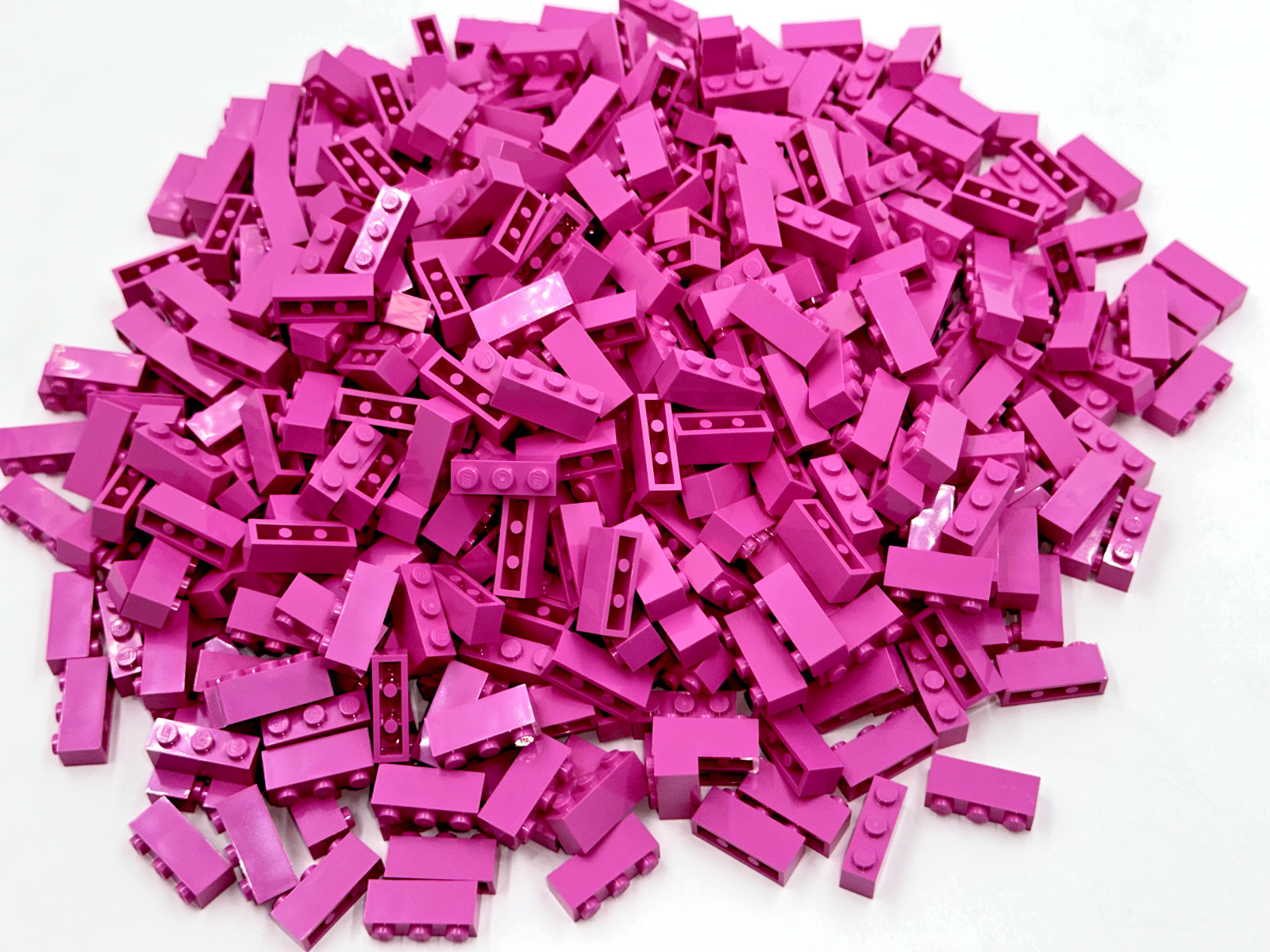 LEGO Pack of 100x New Dark Pink Brick 1 x 3 BULK BRICKS