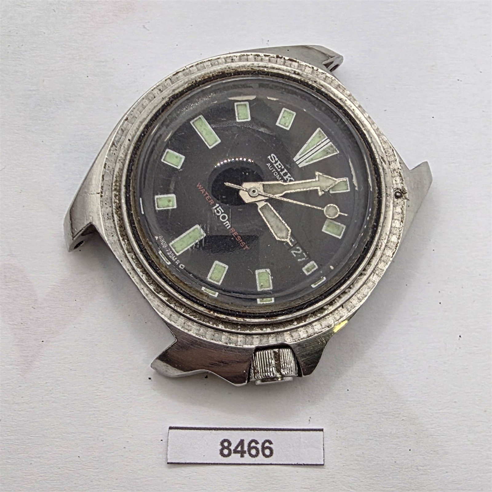 RARE SLIMMED SEIKO 6105 8110 CAPTAIN WILLARD MIDCASE GLASS APOCALYPSE SS WATCH