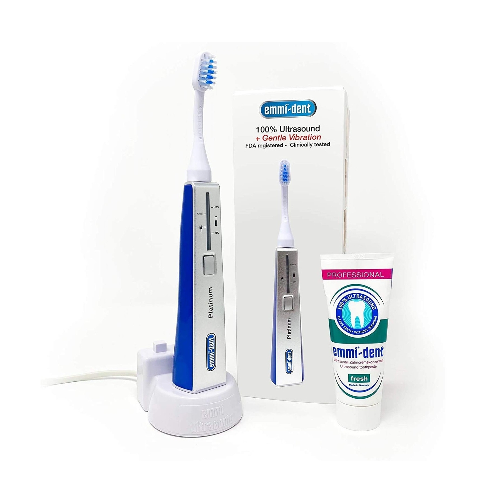 Emmi-dent Electric Toothbrush Set with Gentle 100% Ultrasound Cleaning Techno... Emmi-dent Electric Toothbrush Set with Gentle 100% Ultrasound Cleaning Techno...