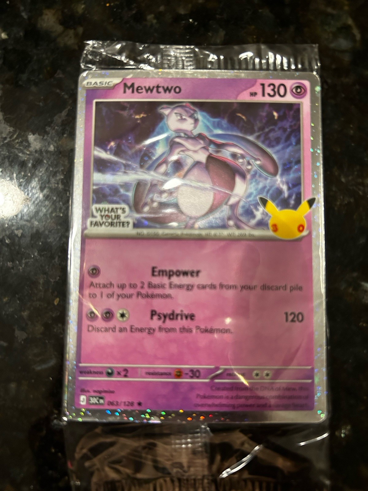 Mewtwo - 063/128 (What\'s Your Favorite Stamp) Mewtwo - 063/128 (What\'s Your Favorite Stamp)