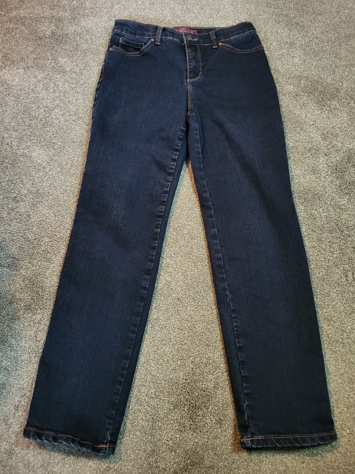Women\'s Gloria Vanderbilt Amanda Straight Dark Wash Stretch Jeans Size 6 S