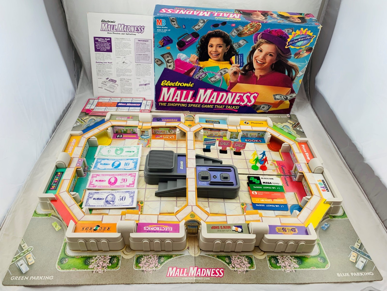 1996 Mall Madness Game Milton Bradley Complete Working Great Cond 
