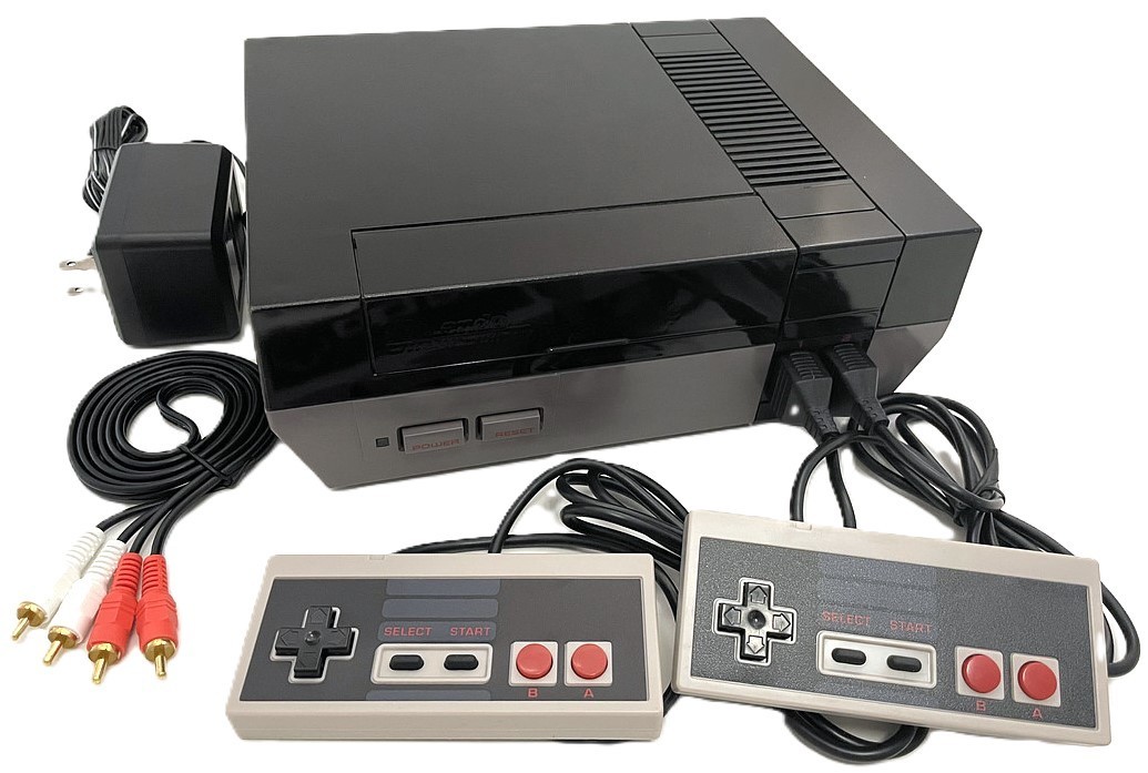 BLACK EDITION Nintendo Entertainment System NES Video Game Console Bundle Set