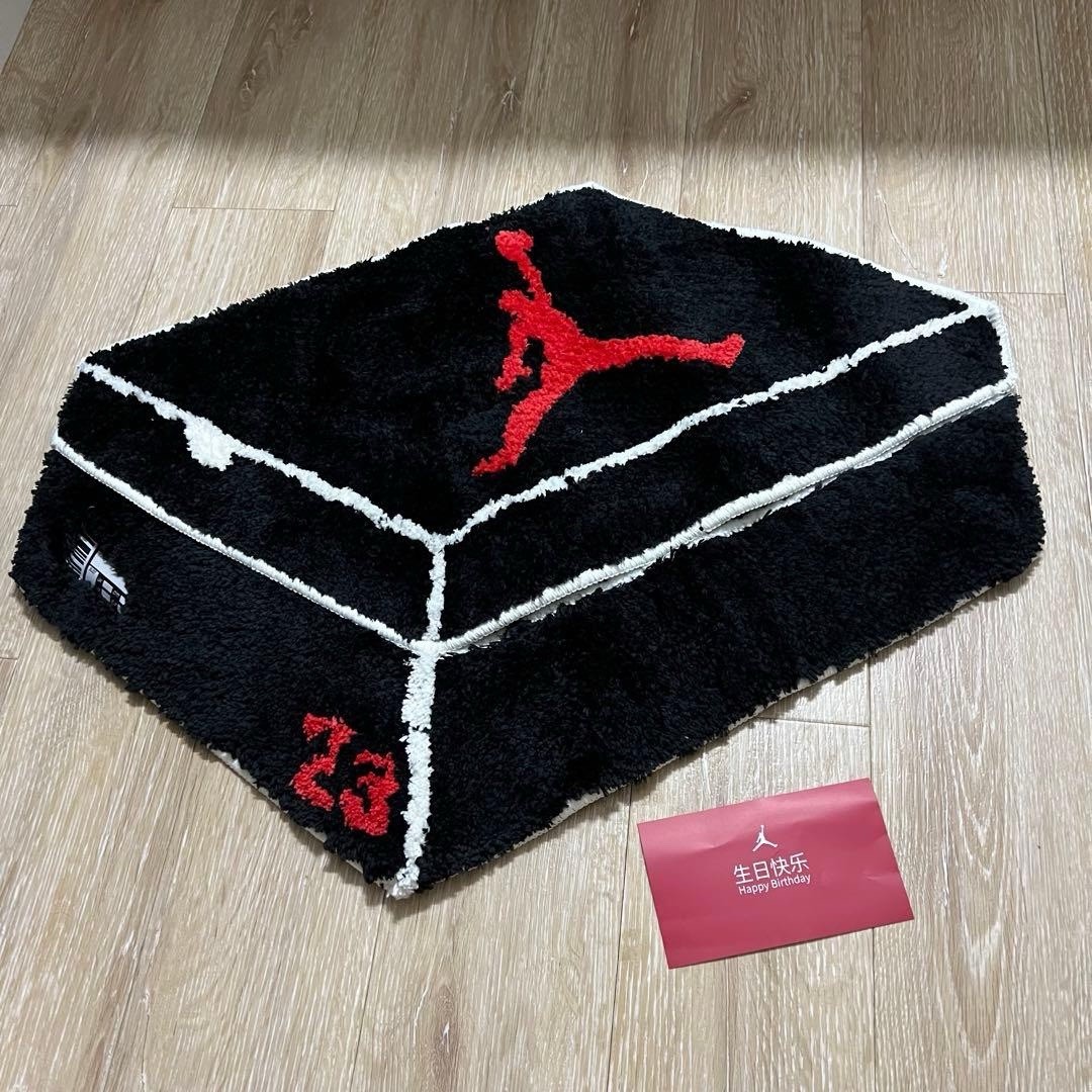 JORDAN Sneaker Box Rug Mat Black Shanghai Exclusive Official Licensed New Nike JORDAN Sneaker Box Rug Mat Black Shanghai Exclusive Official Licensed New Nike