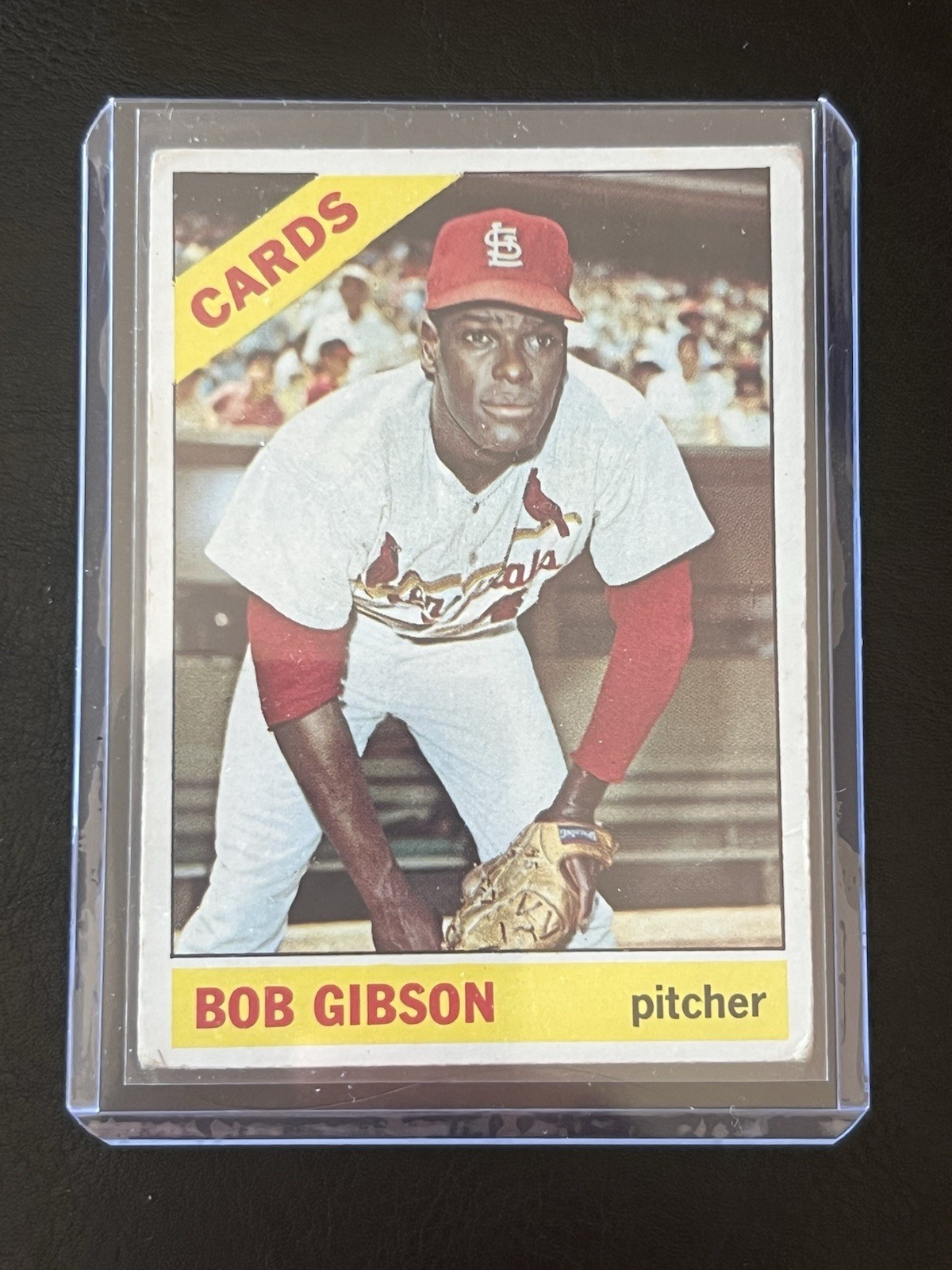 1966 Topps #320 Bob Gibson Cardinals HOF MVP Cy Young Vintage Baseball Card