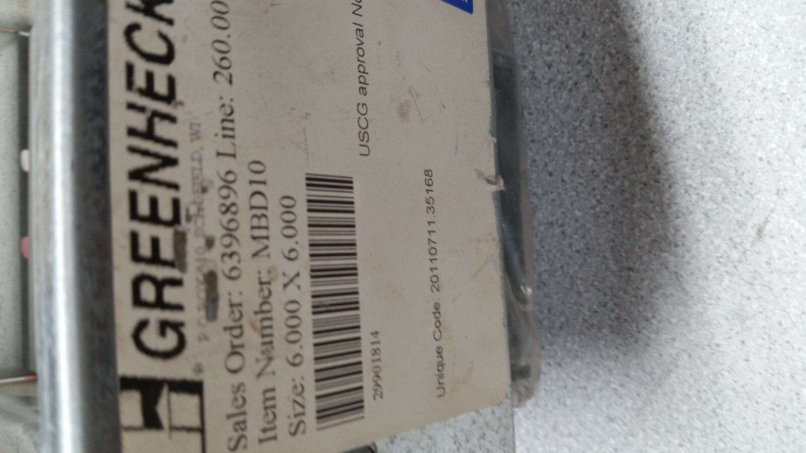 Greenheck MBD-10 Single Blade Manual Balancing Damper 6\