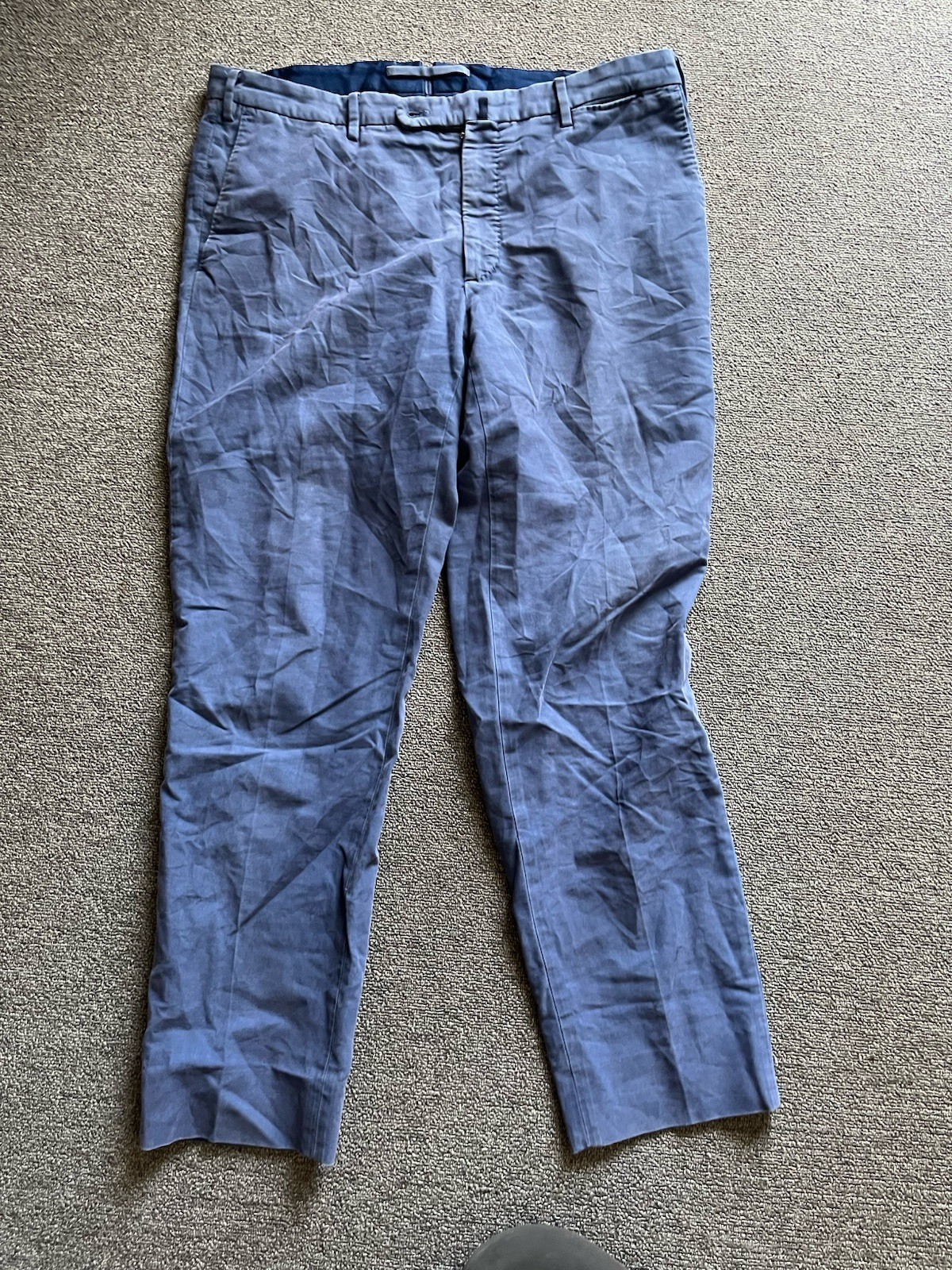 Incotex Slowear Chinolino Mens Blue  Linen Cotton Trousers Chino Pants 36x30