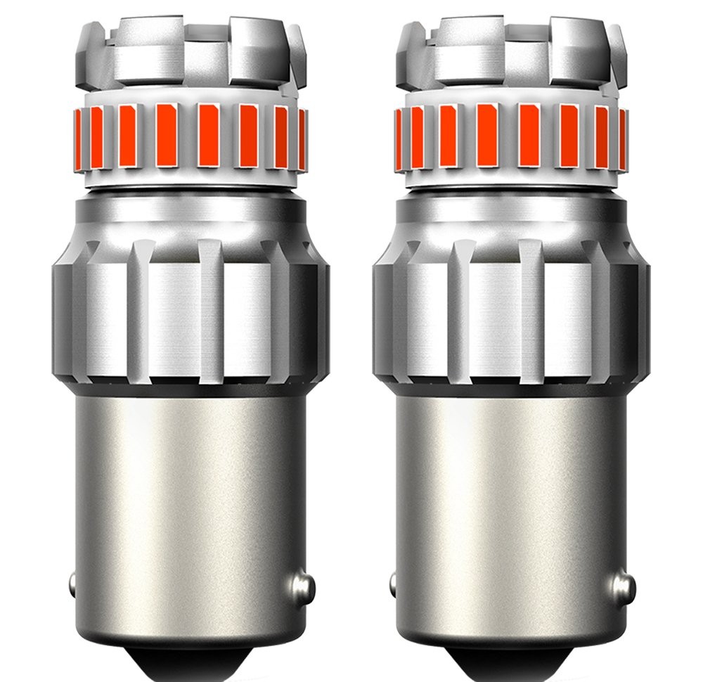 2Pcs 1156 LED Brake Tail Turn Signal Light Bulbs Red Super Bright Error Free