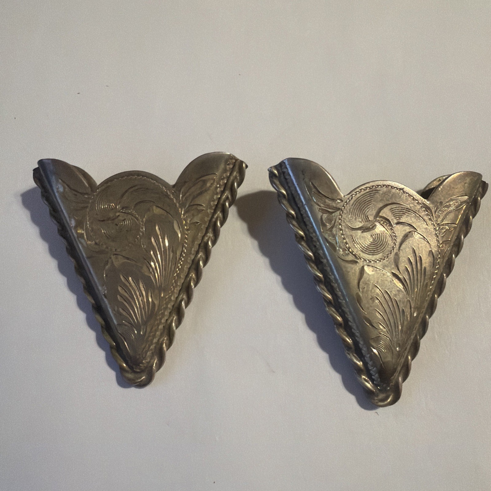 Vintage Native American Fritch CTI Sterling Silver Collar Tips Vintage Native American Fritch CTI Sterling Silver Collar Tips
