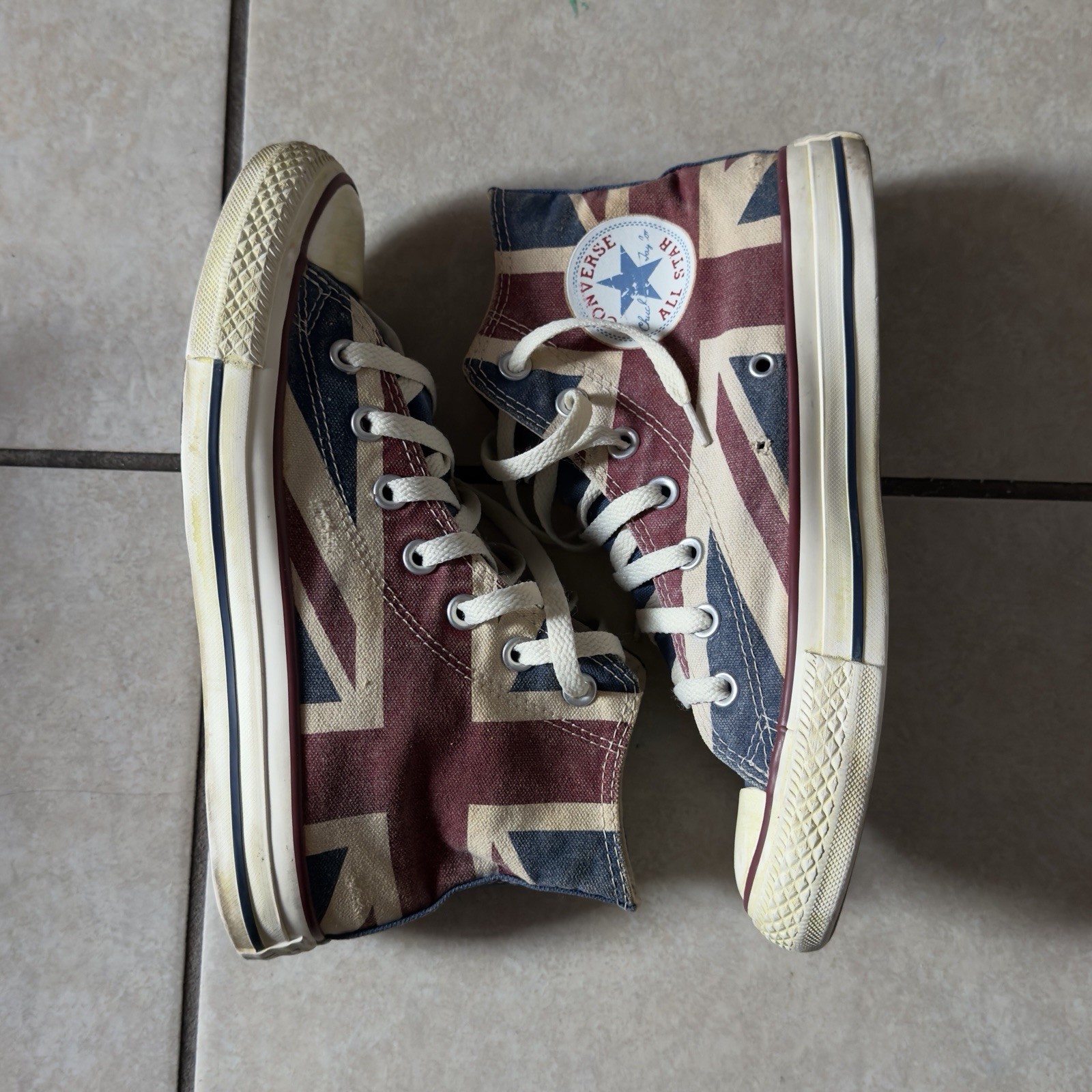 Rare Y2K Converse All Star Union Jack high top sneakers In Size 7.5 For Women