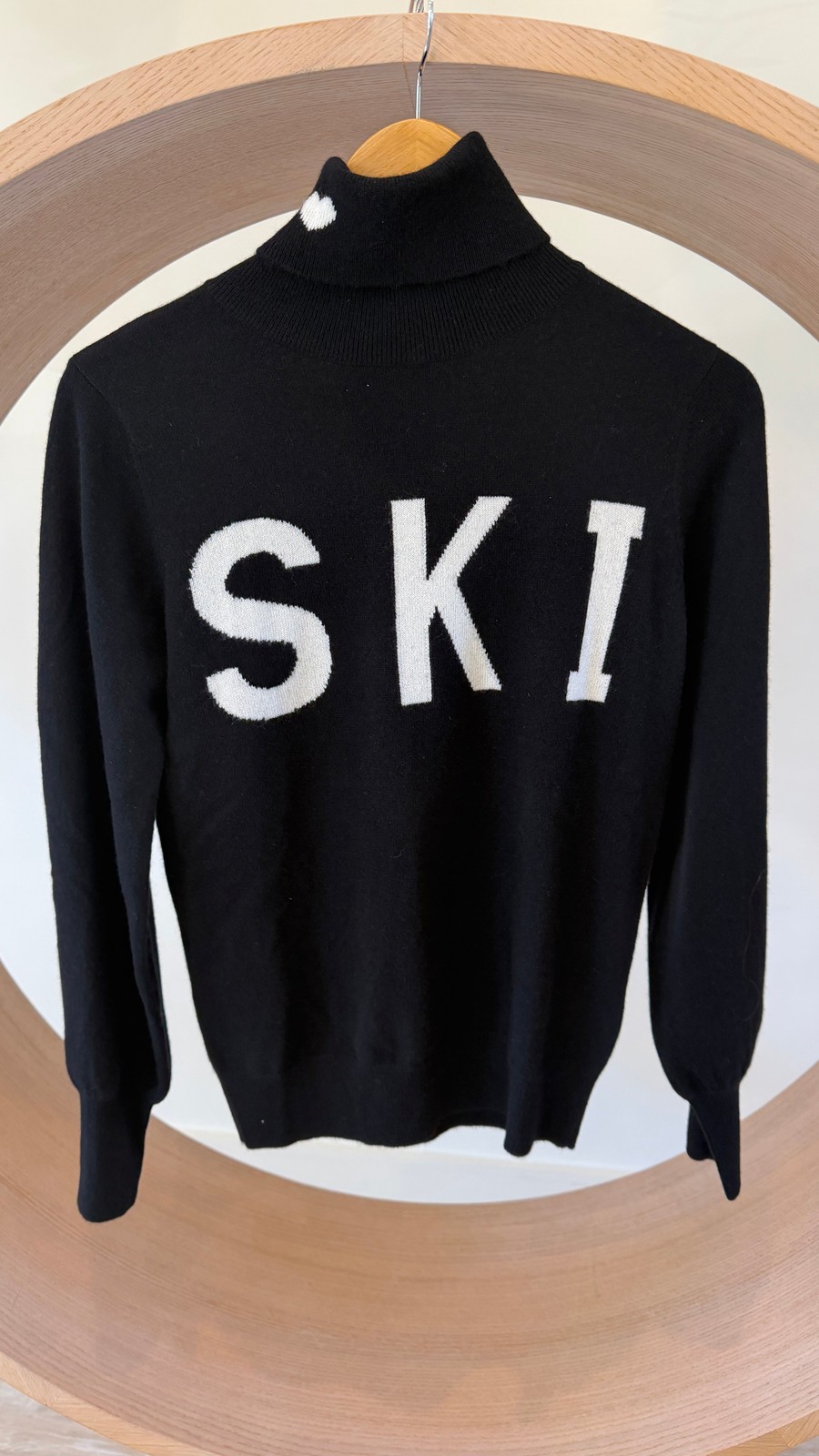 W. Cashmere FORD Turtleneck - SKI Black/White Turtleneck W. Cashmere FORD Turtleneck - SKI Black/White Turtleneck