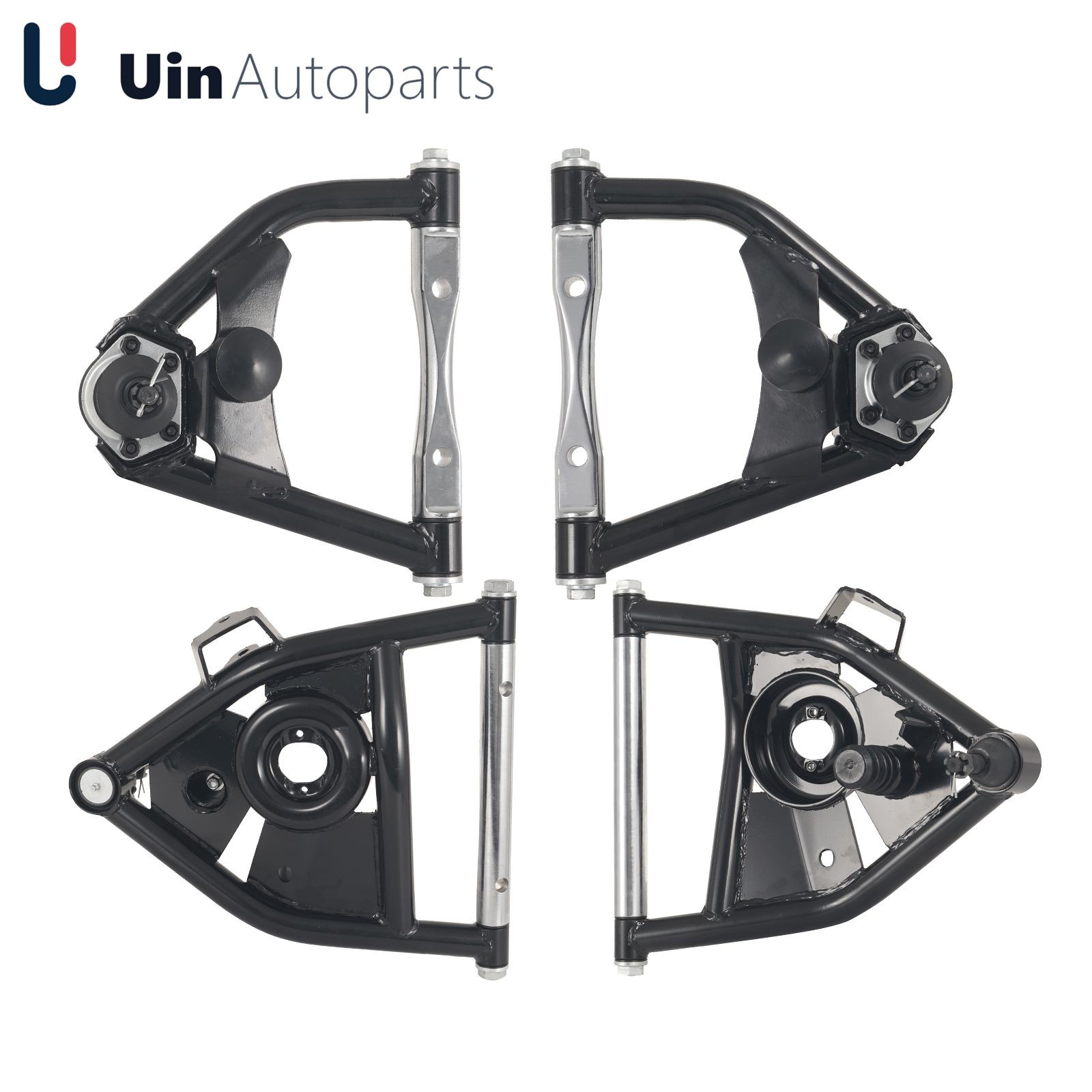 For 1973-1987 Chevrolet GMC C10 Upper & Lower Tubular Control Arms Set of 4pcs