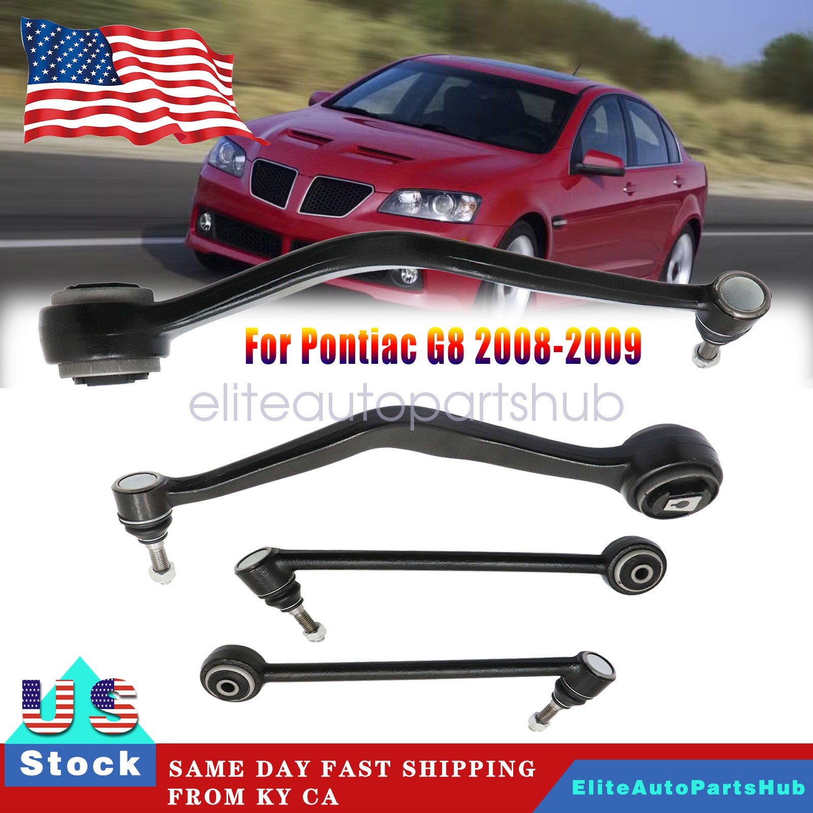 4PCS Fits Pontiac G8 2008-2009 Front Lower Control Arm with Ball Joint Set USA