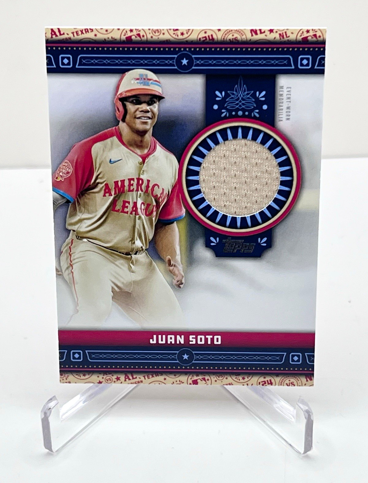 Topps Update Series 2024 Juan Soto All-Star Stitches ASR-JS Mem Yankees