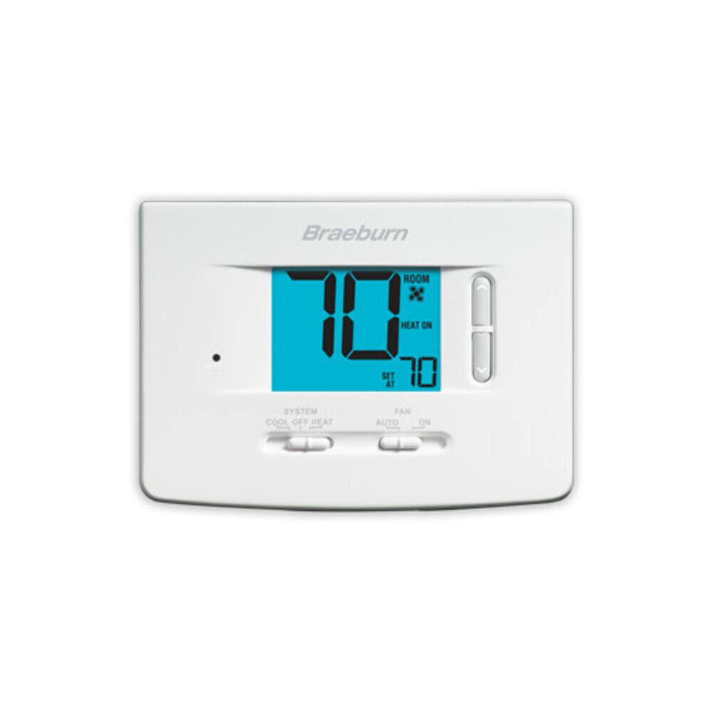 Braeburn Thermostat 1020nc, 1h/1c Non-Programmable, C / F, Display 2\