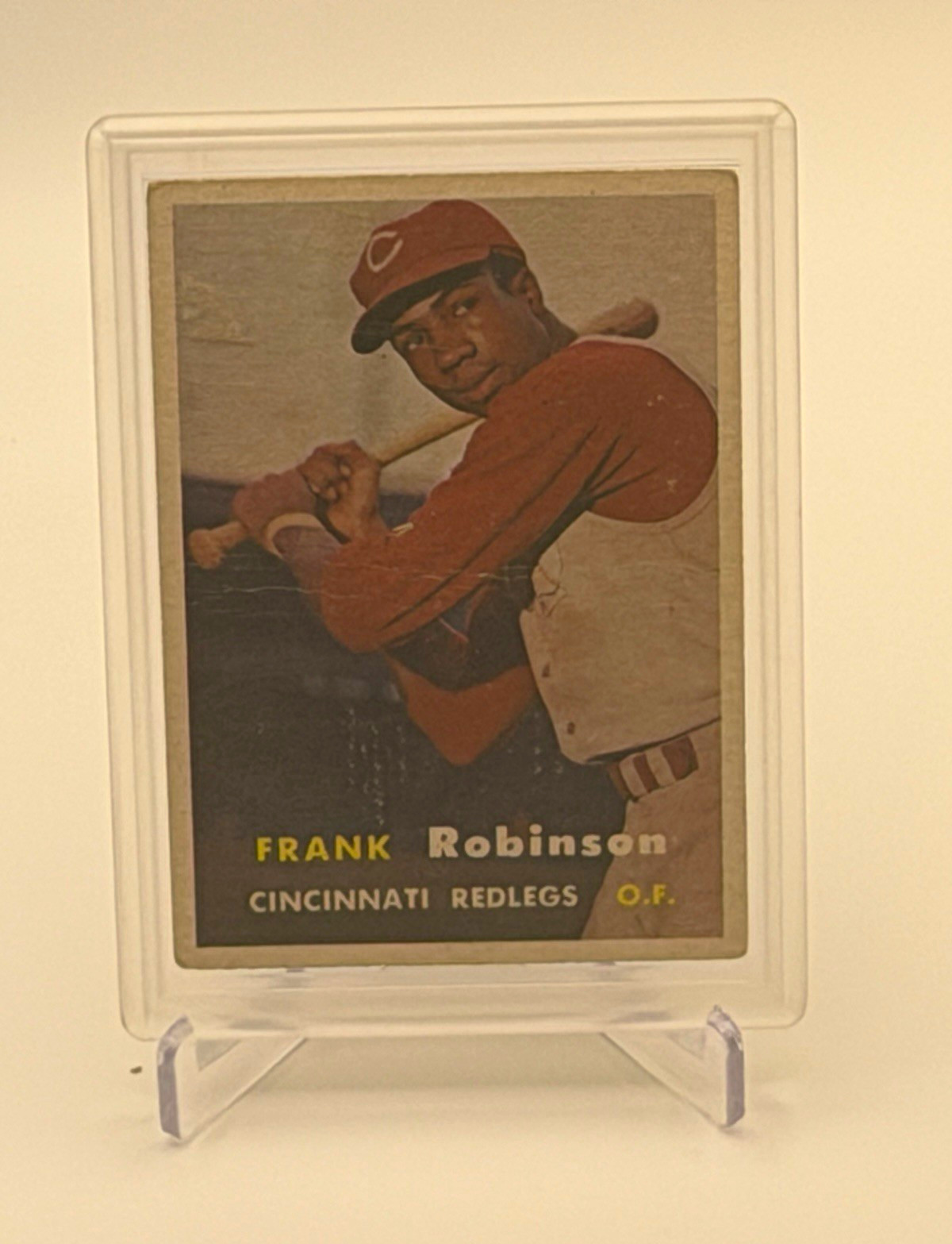 Topps 1957 Topps Frank Robinson #35 Cincinnati Redlegs Rookie (RC) Base Topps 1957 Topps Frank Robinson #35 Cincinnati Redlegs Rookie (RC) Base